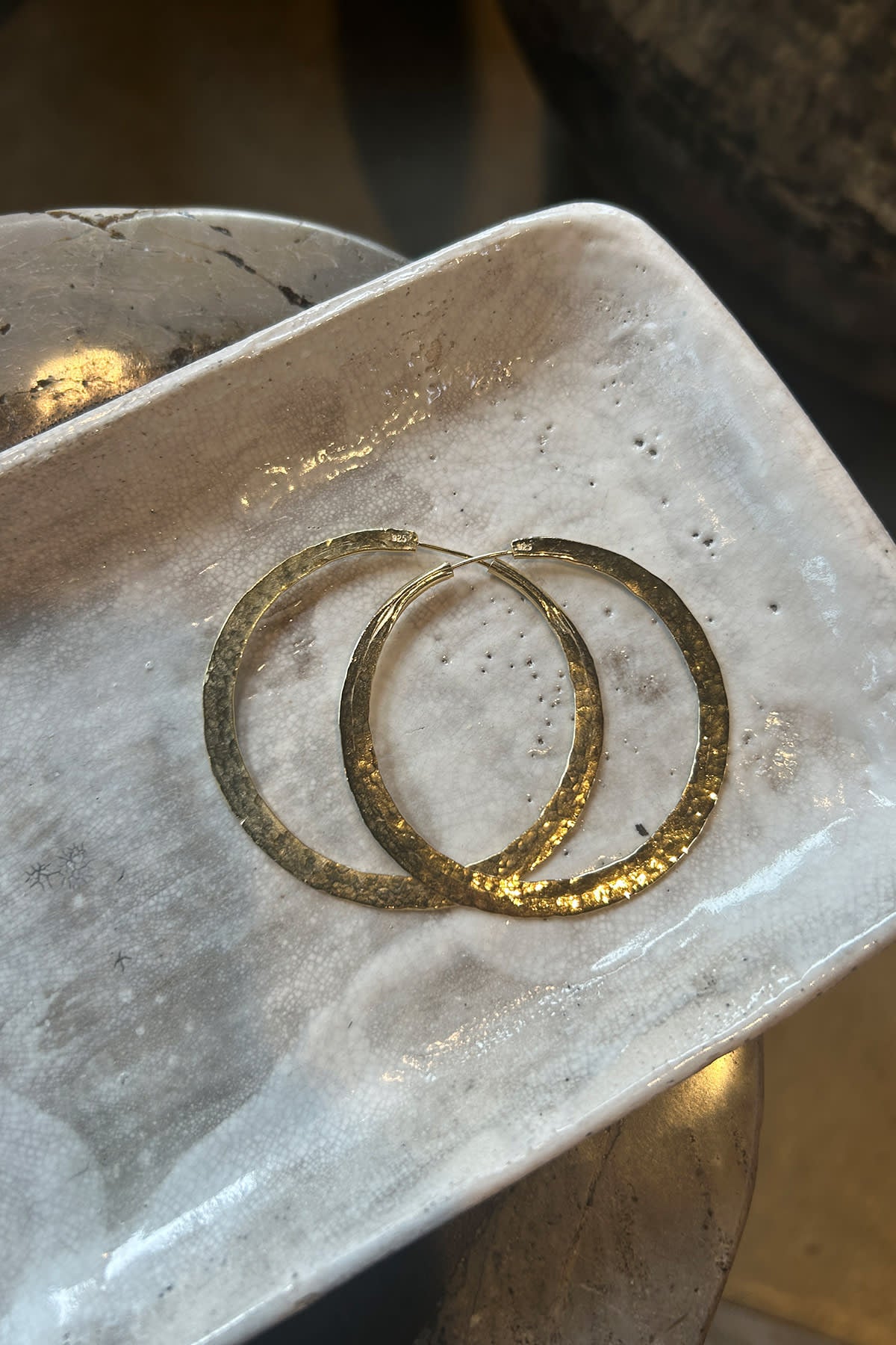 Nafsu - Hammered hoop M I Gold Plated