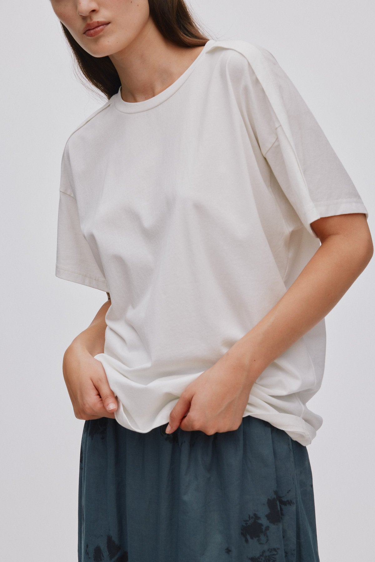 Cici - FOT jersey open back top I Chalk