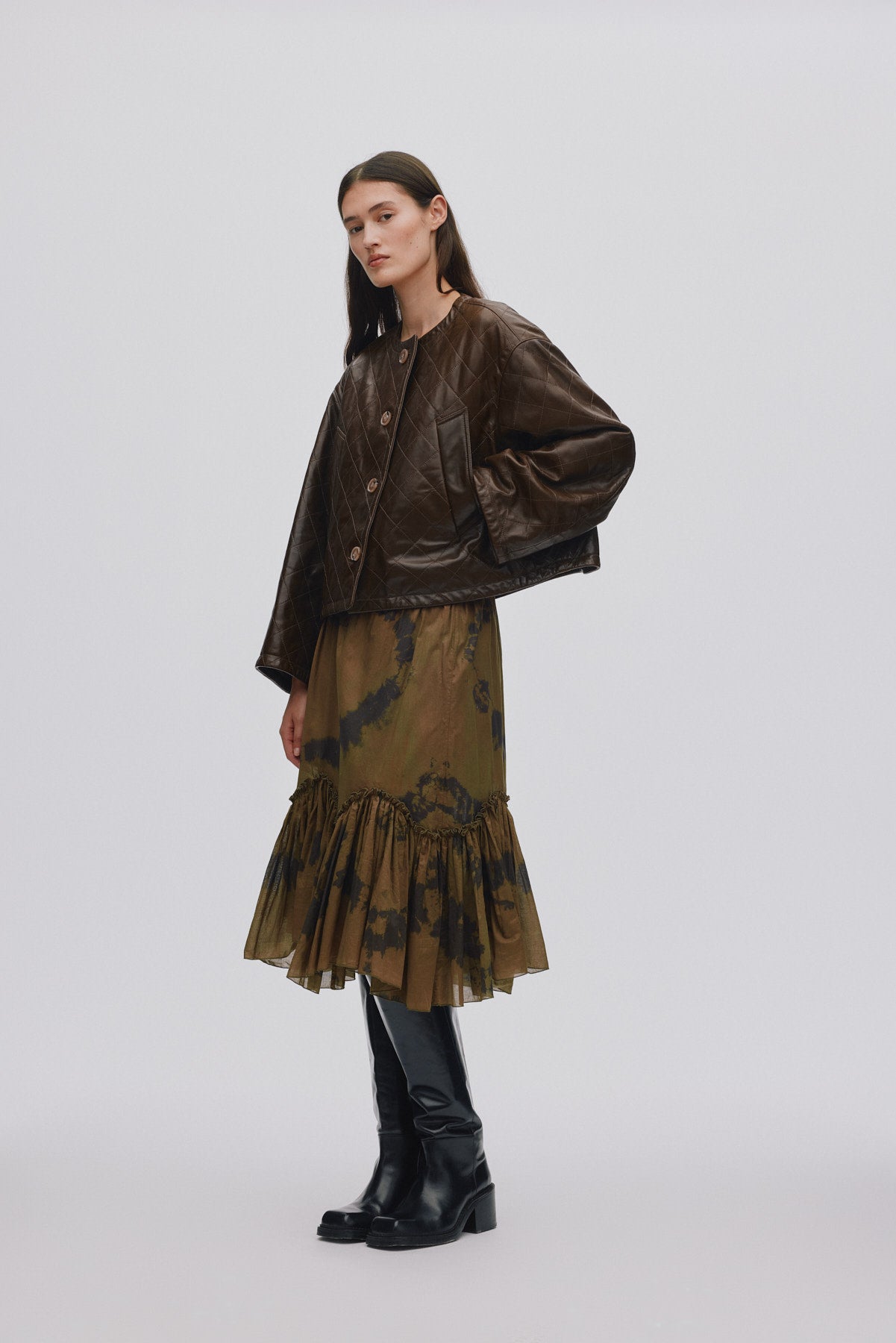 Arijana - Cosmic midi skirt I Timber combo