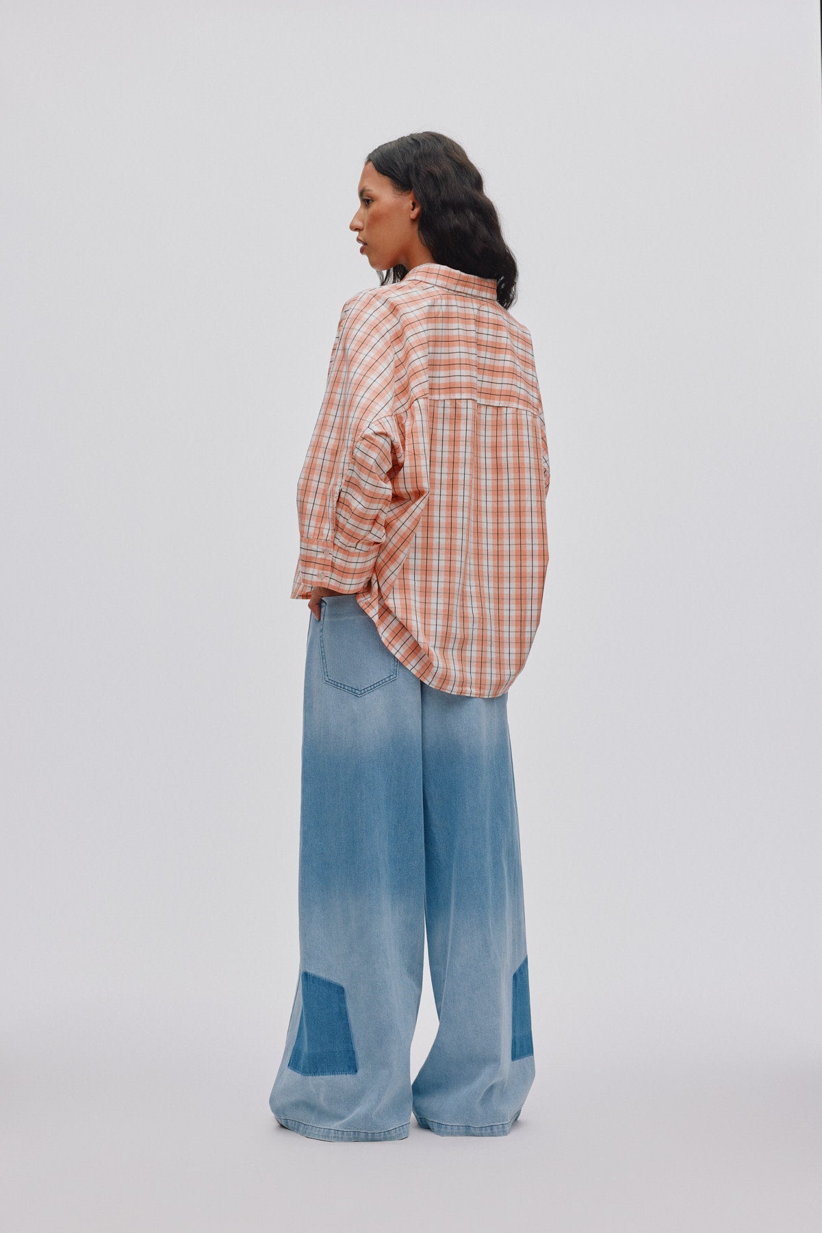 Chloe - Shirt check full shirt I Mandarin check