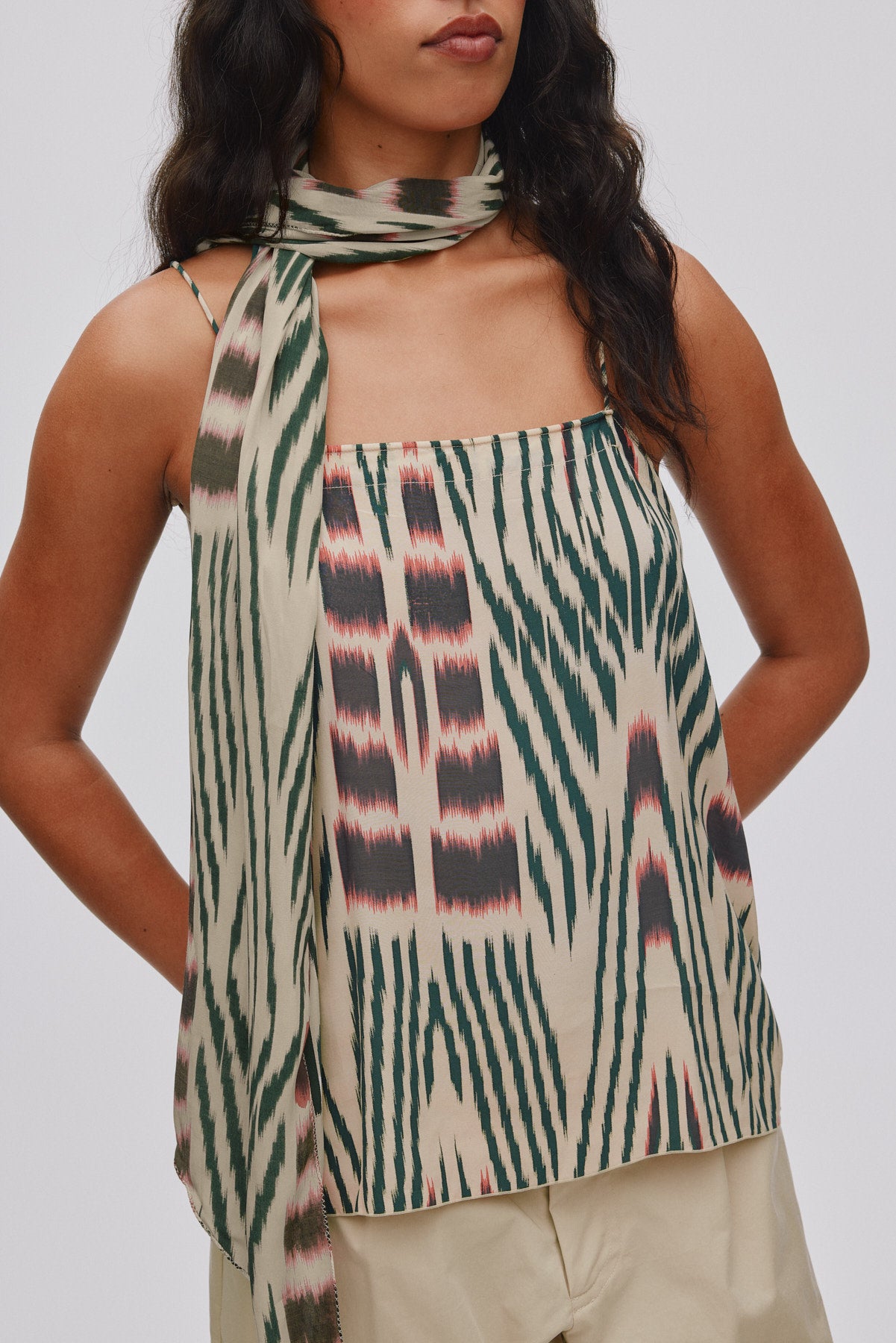 Karis - Ikat camisole I Forest pink sand