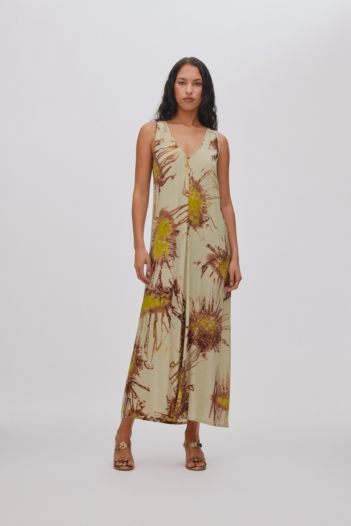 Alpa - Sea urchin long dress I Grey combo