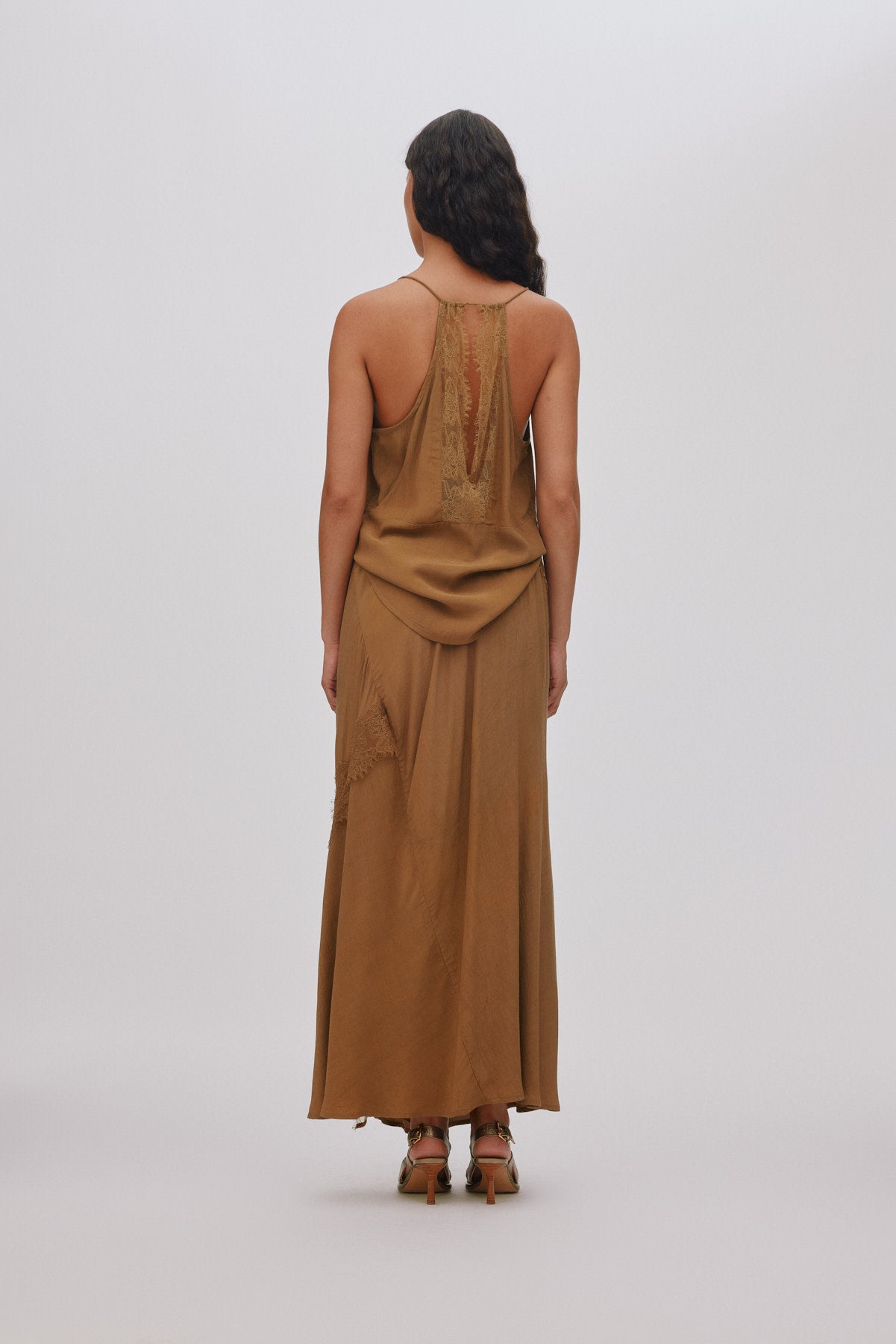 Leia - Sheer lace skirt I Faded black