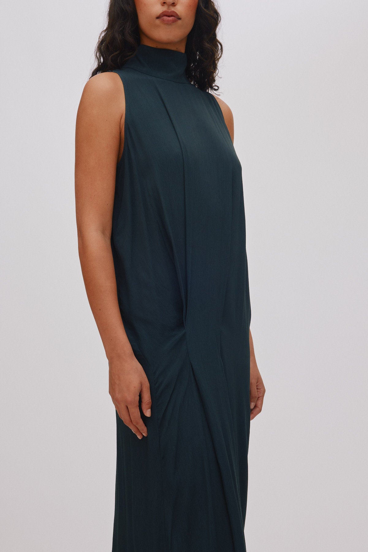 Sima - Sheer lace long dress I Faded black