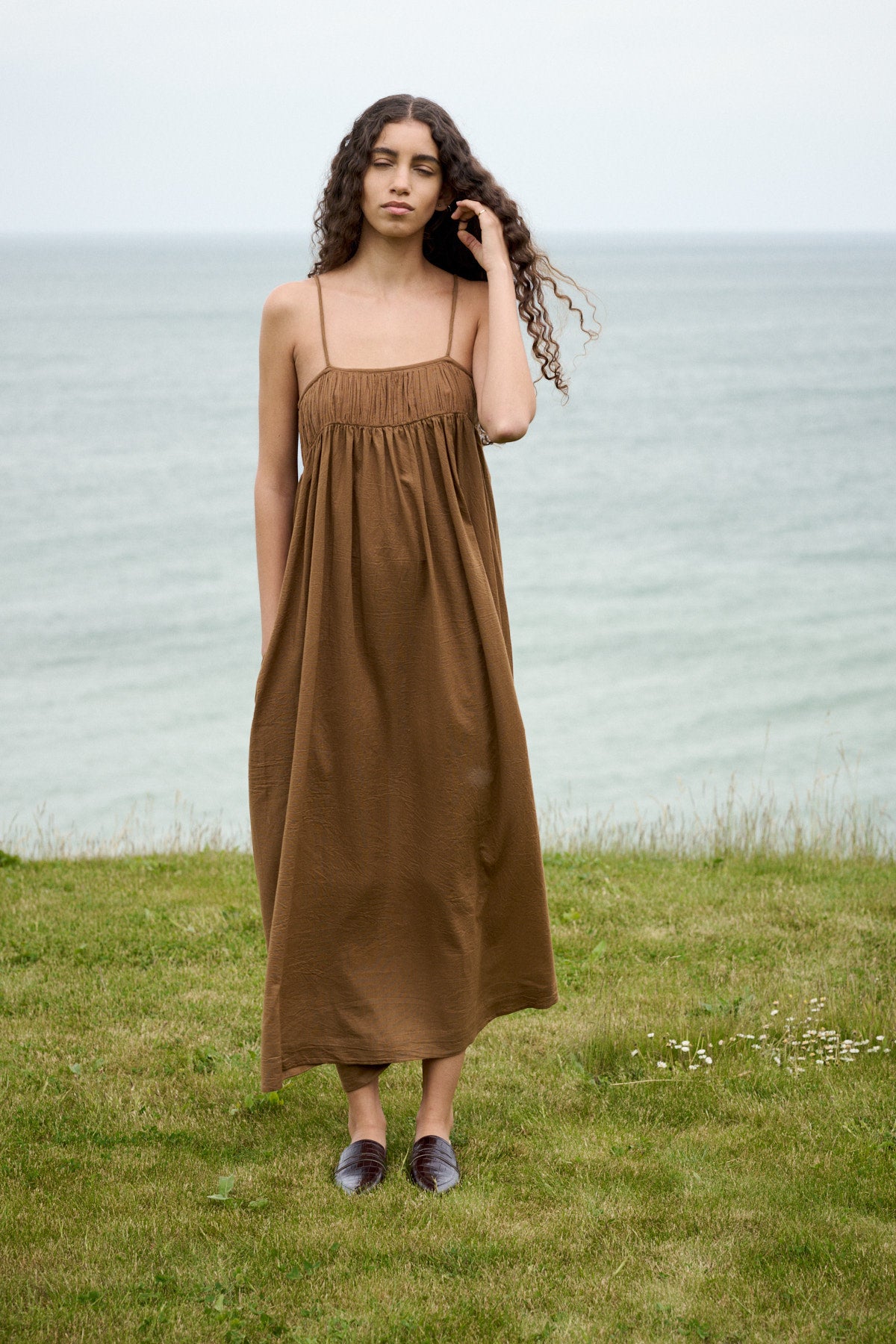 Dorrit - Cotton angel string dress I Chestnut