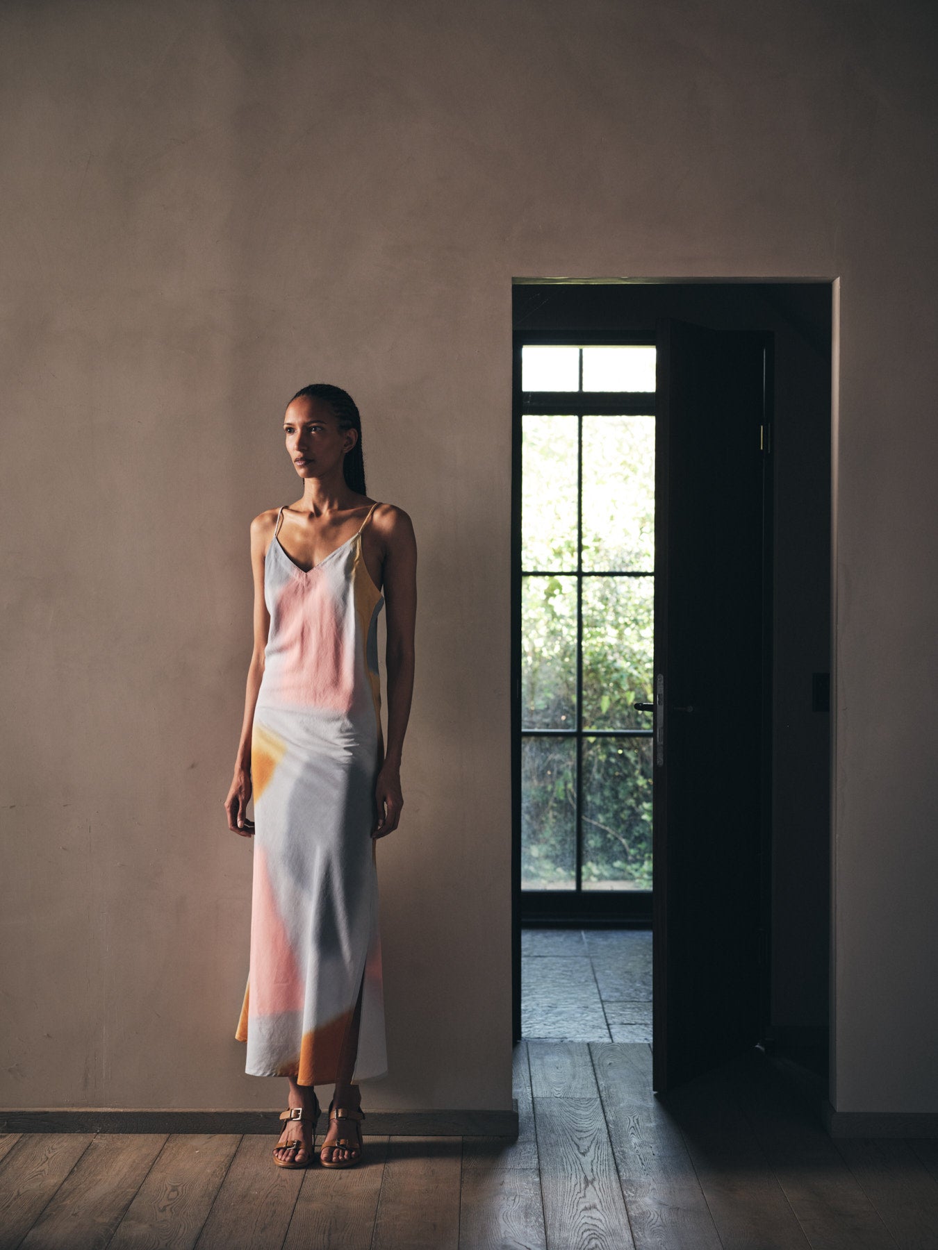 Iloa - Water colour bias dress I Sunset combo