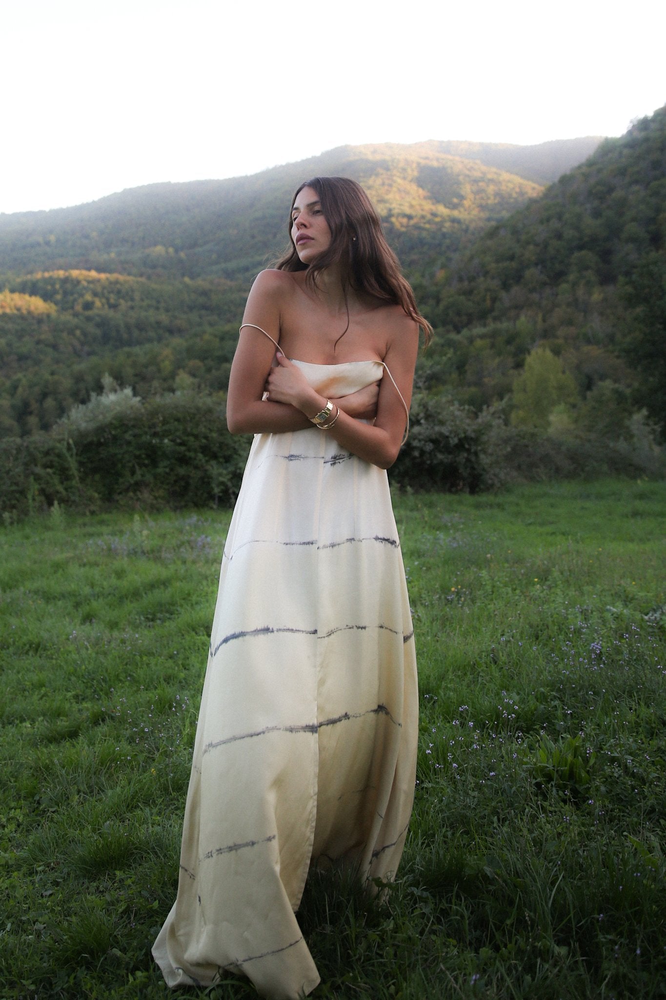 Hanny - Nuance string dress I Chocolate combo