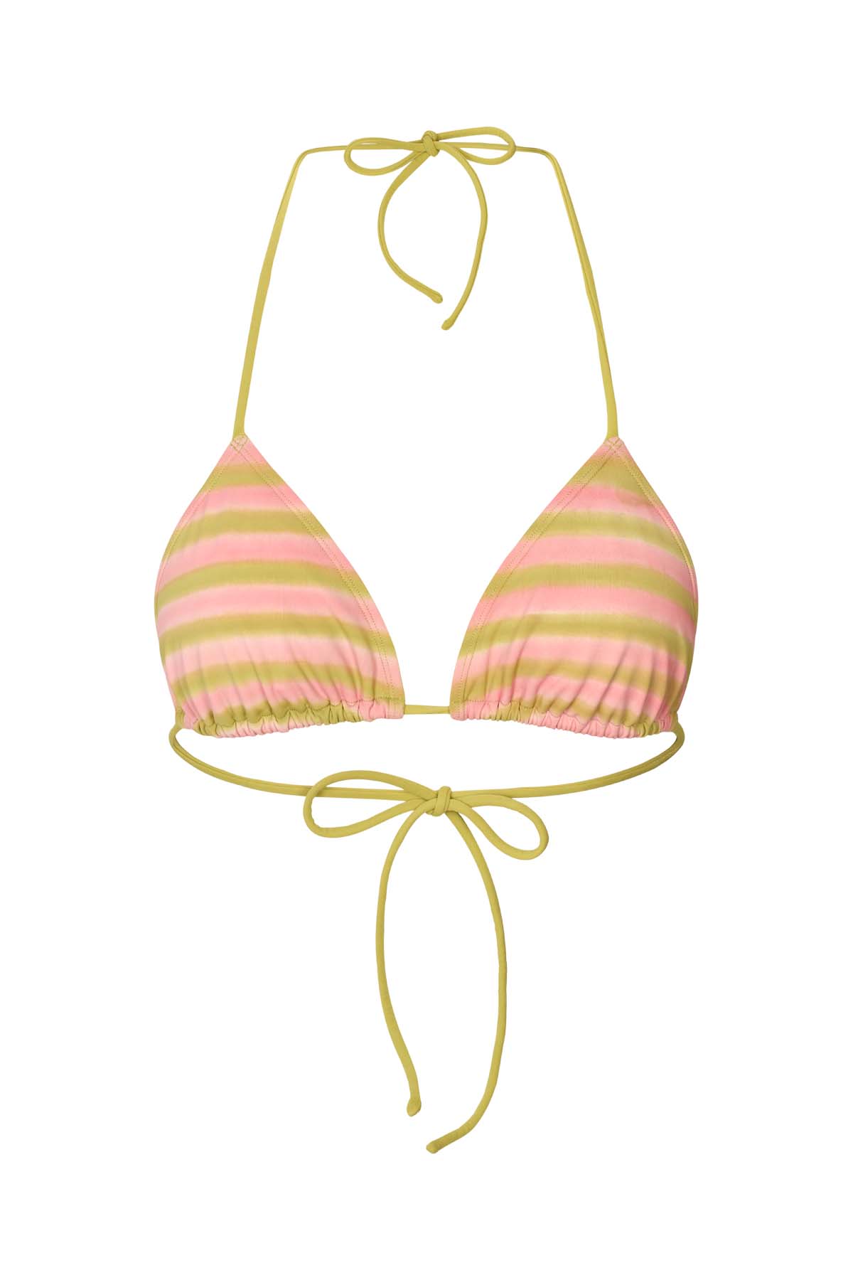 Blurred line triangle top - Merle I Lime combo