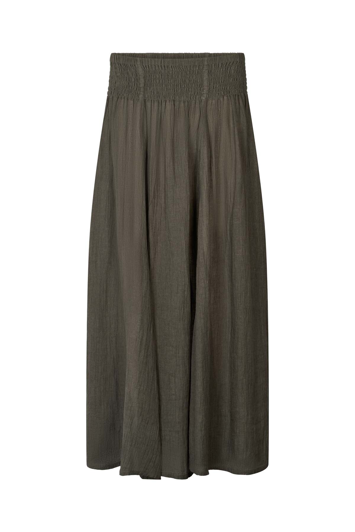 Jumana - Crinkled flared skirt I Faded black