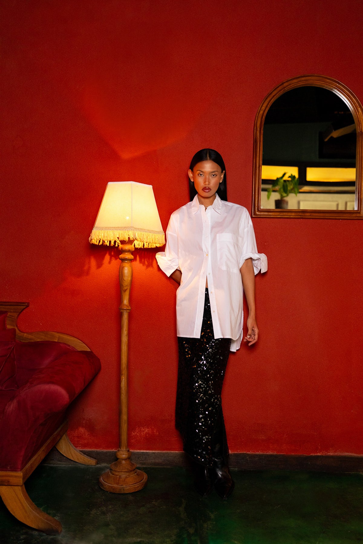 Bobbies - Poplin oversize shirt I White