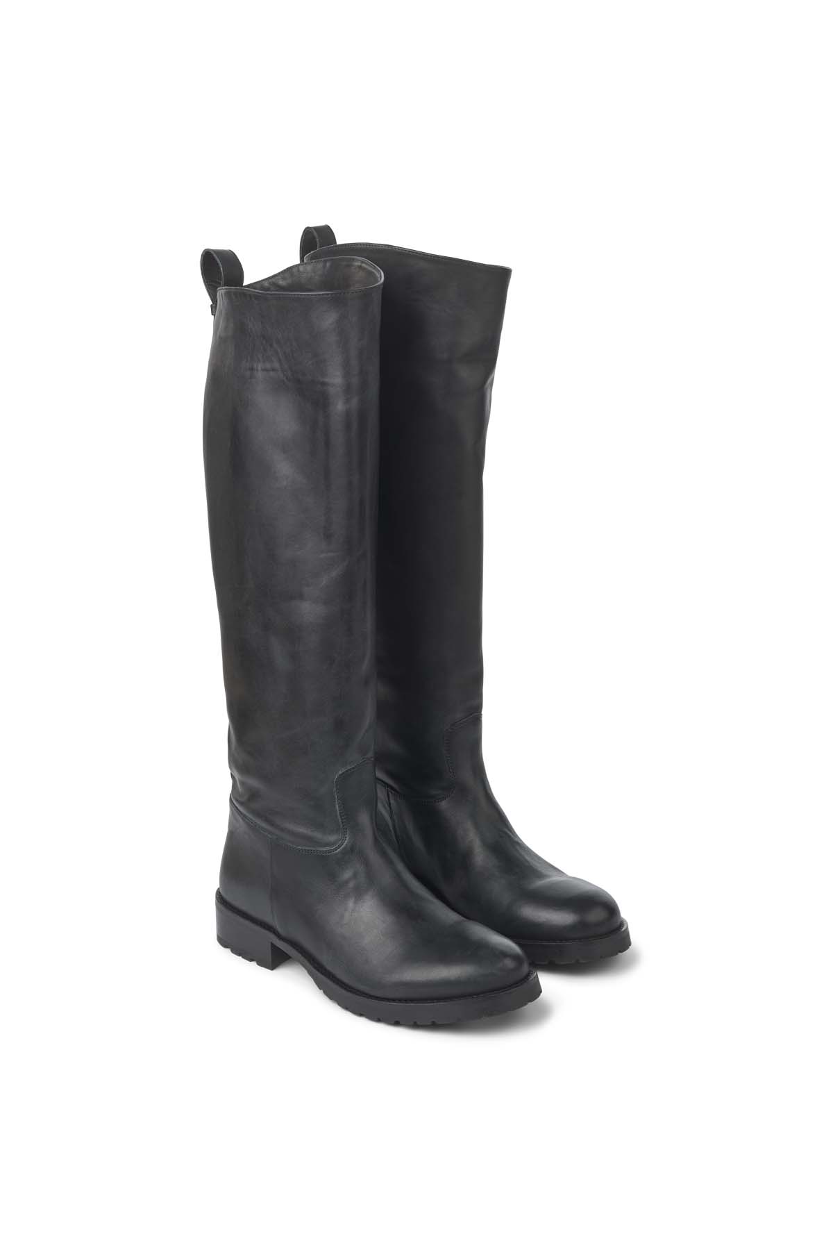 Leather riding boot - Marit I Black