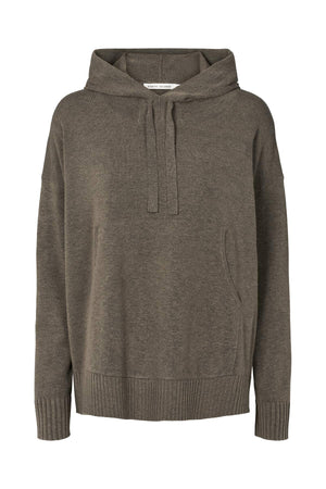 Knit lounge over size hoodie - Helena I Mole melange