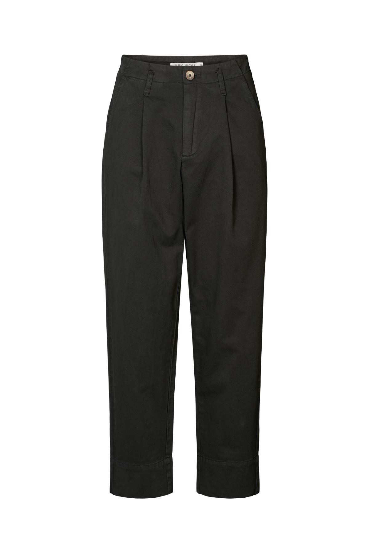 Raina - Canvas light pleat pant I Faded black