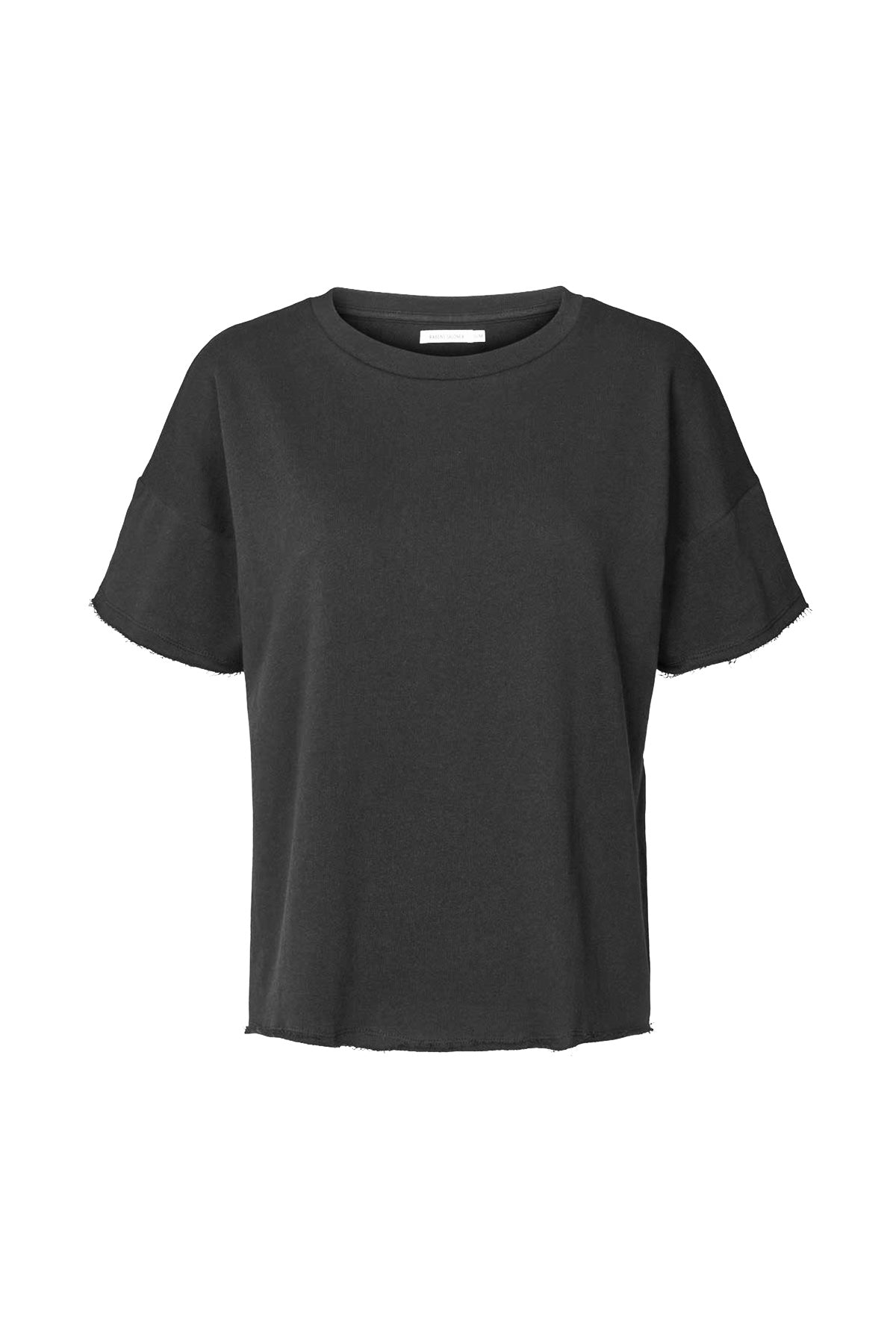 Margot - Light stretch cropped t-shirt I Faded black