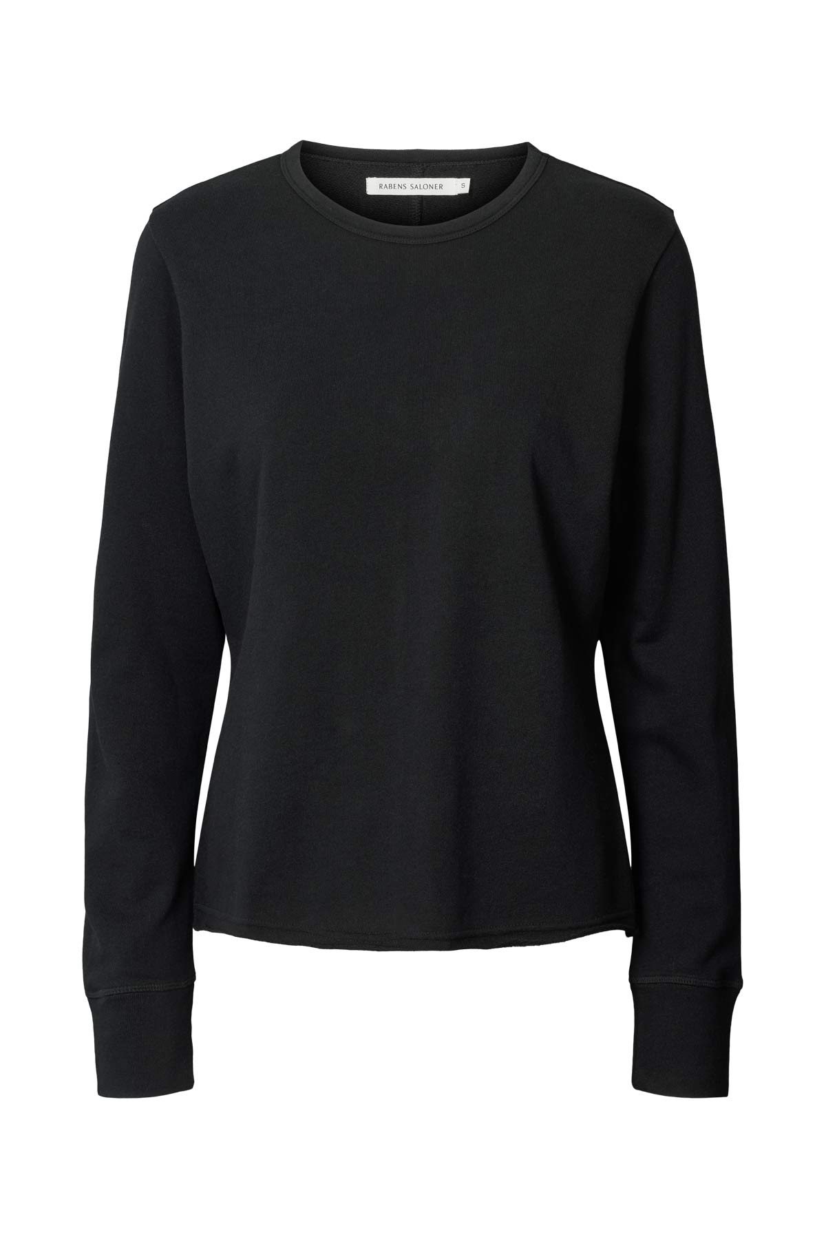 Hila - Light stretch crew neck top I Jet black
