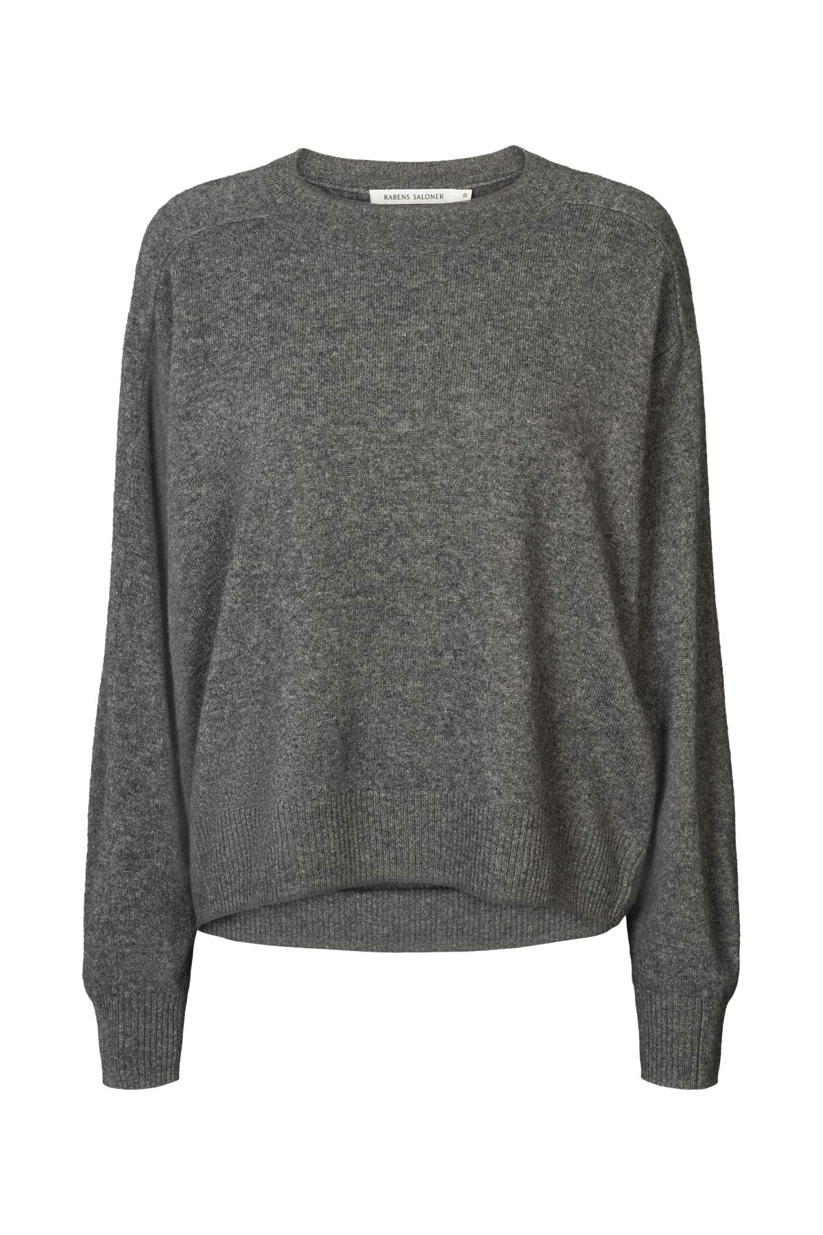 Dalani - Woolcash boxy sweater I Dark grey melange