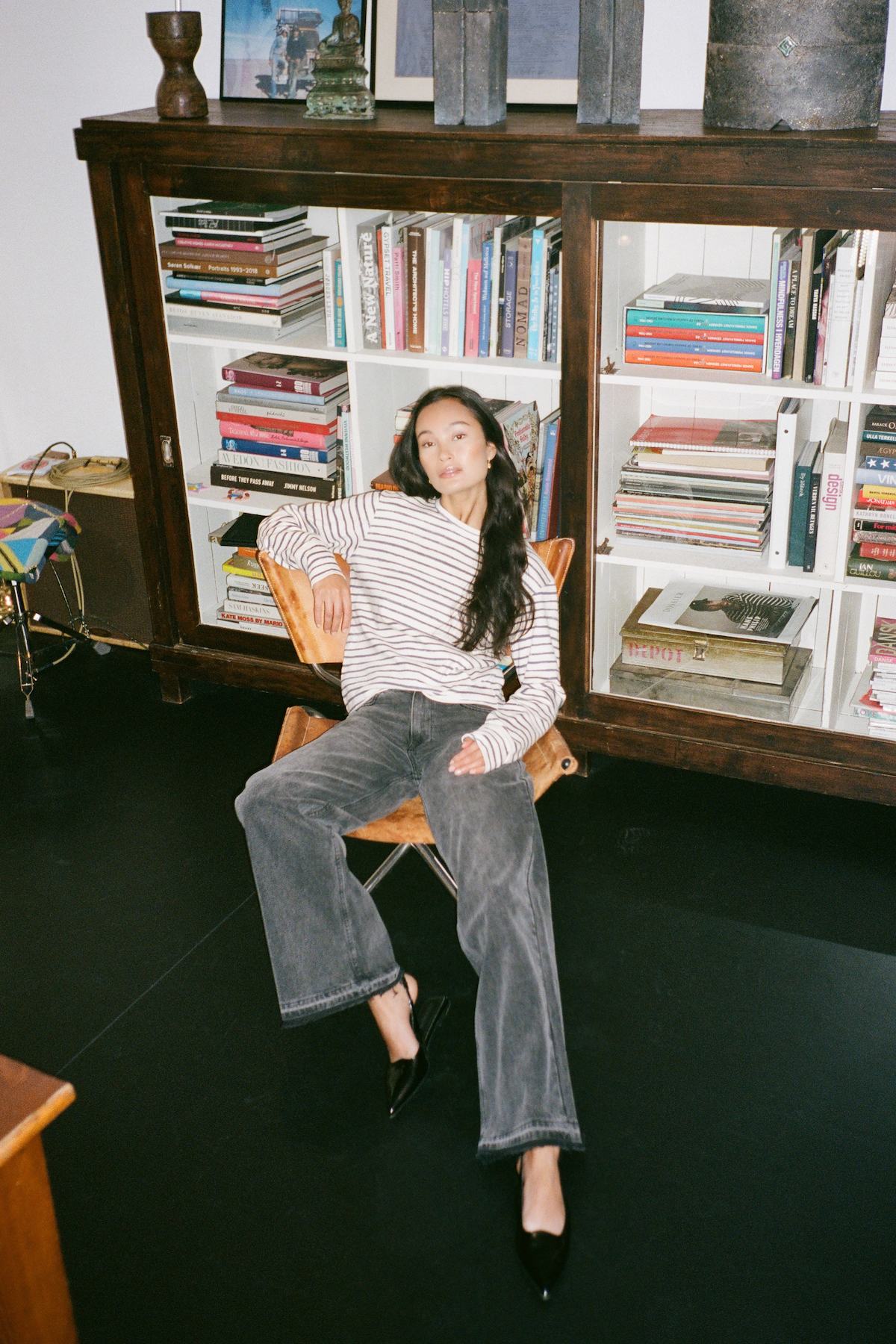 Hila - Light stretch crew neck top I White