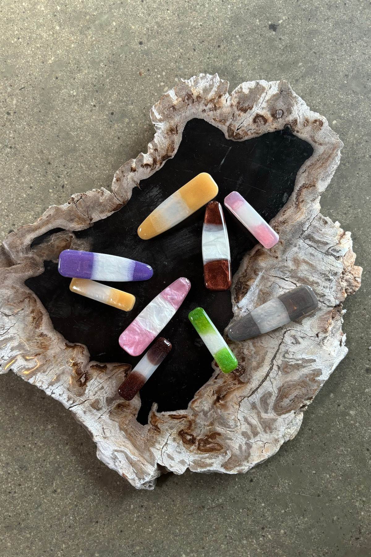 Hair Clip Mini - Zia I Light Pink Stripe