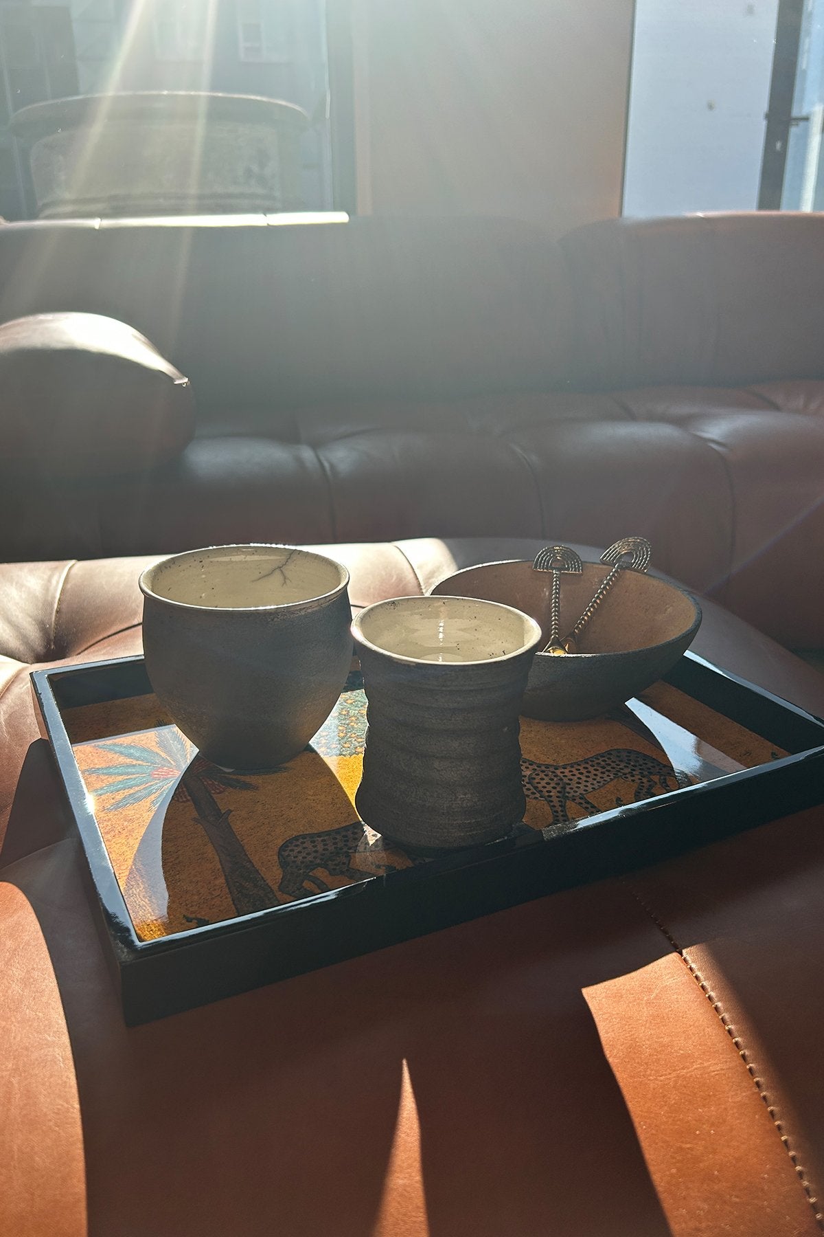 Handmade ceramic tea cup - Visby Ceramics I Dark Grey