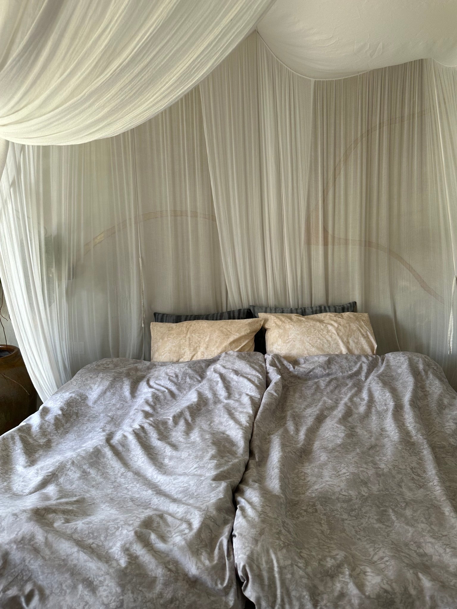 Pillow sham - Marbled pillow sham I Ivory