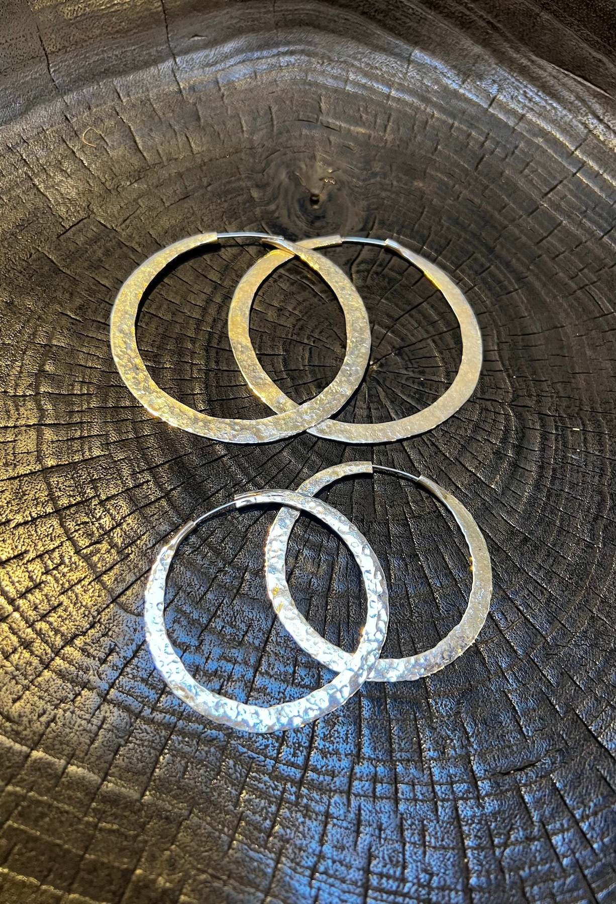 Nafsu - Silver Hammered Hoop S I Silver