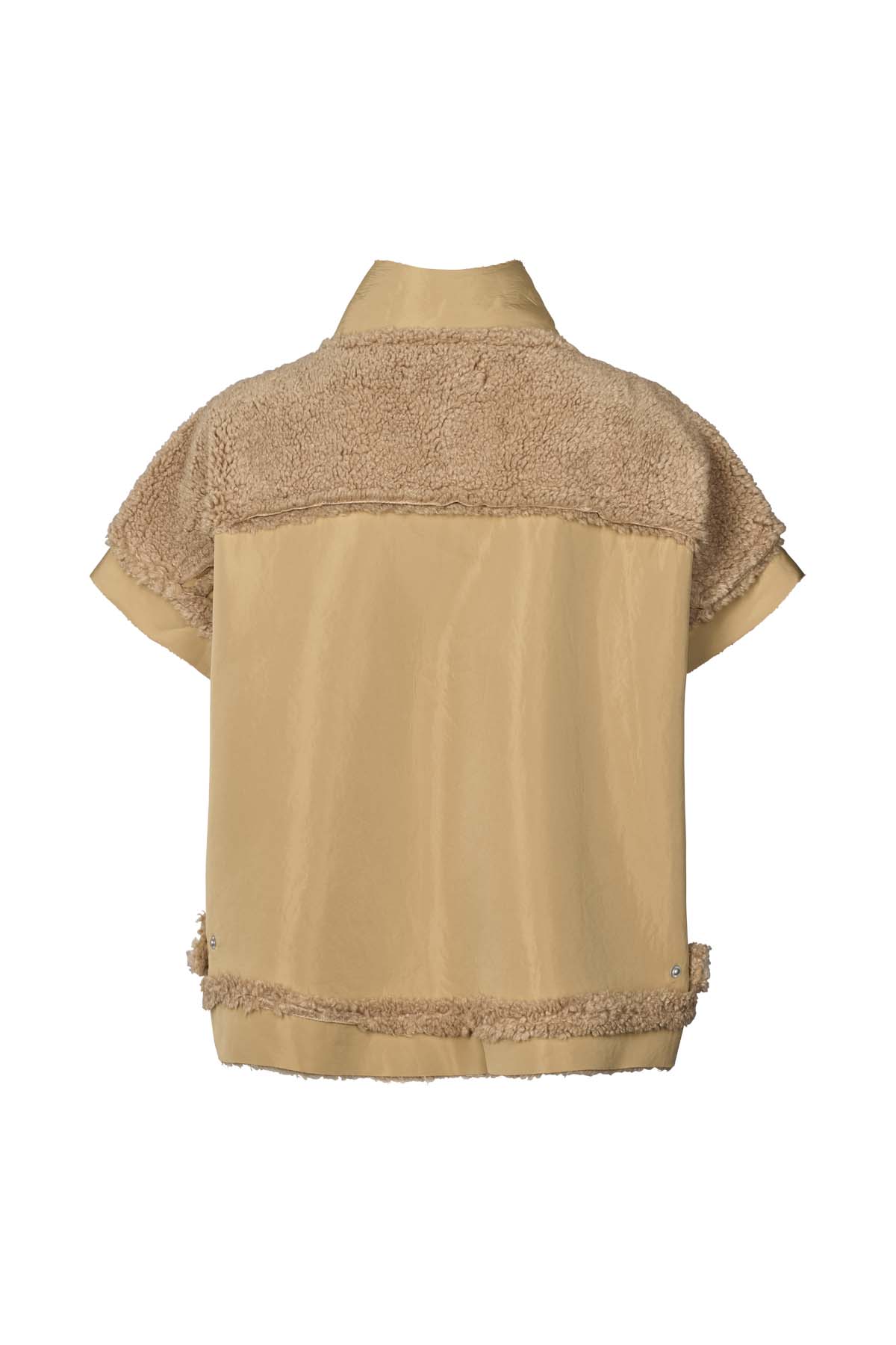 Faux shearling tunic vest - Tamys I Amber