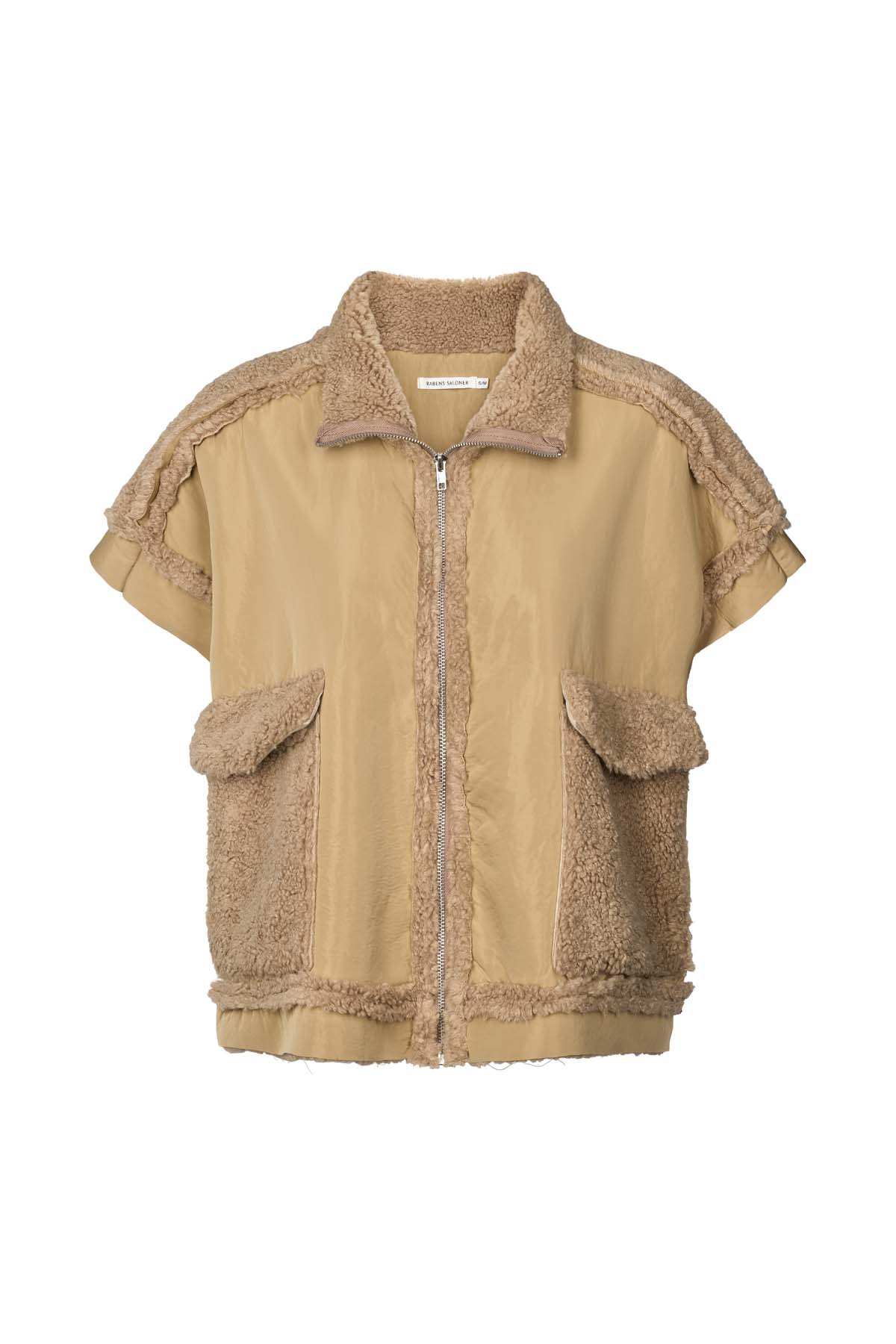 Faux shearling tunic vest - Tamys I Amber