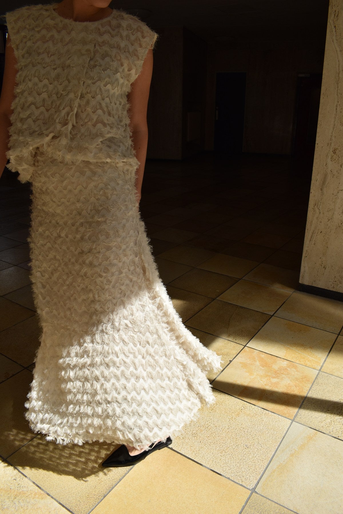Feathery skirt - Selilja I Oyster