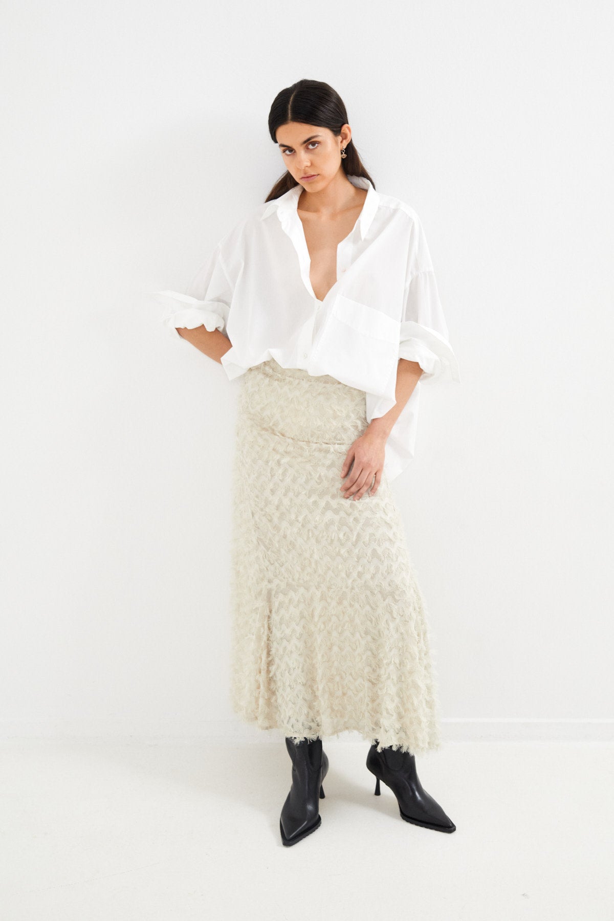 Feathery skirt - Selilja I Oyster
