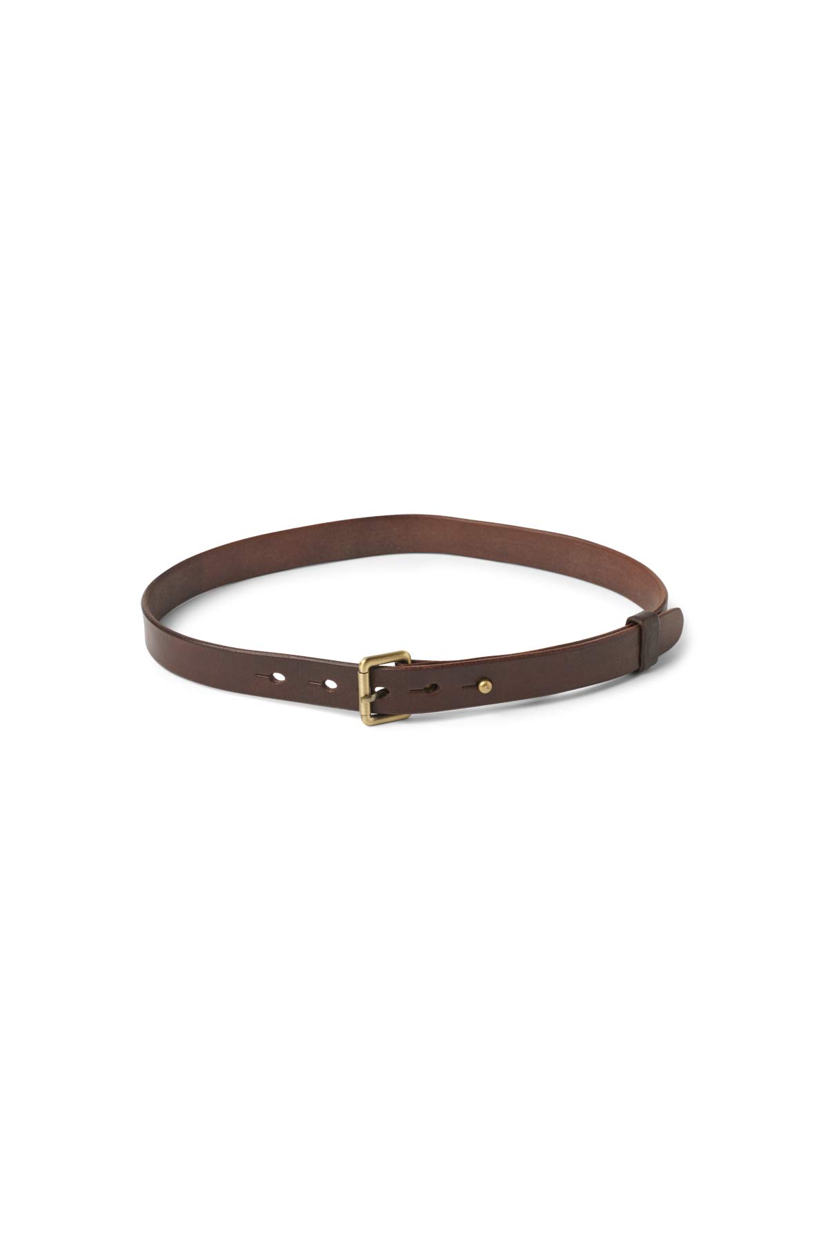Leather slim belt - Adelka I Dark brown