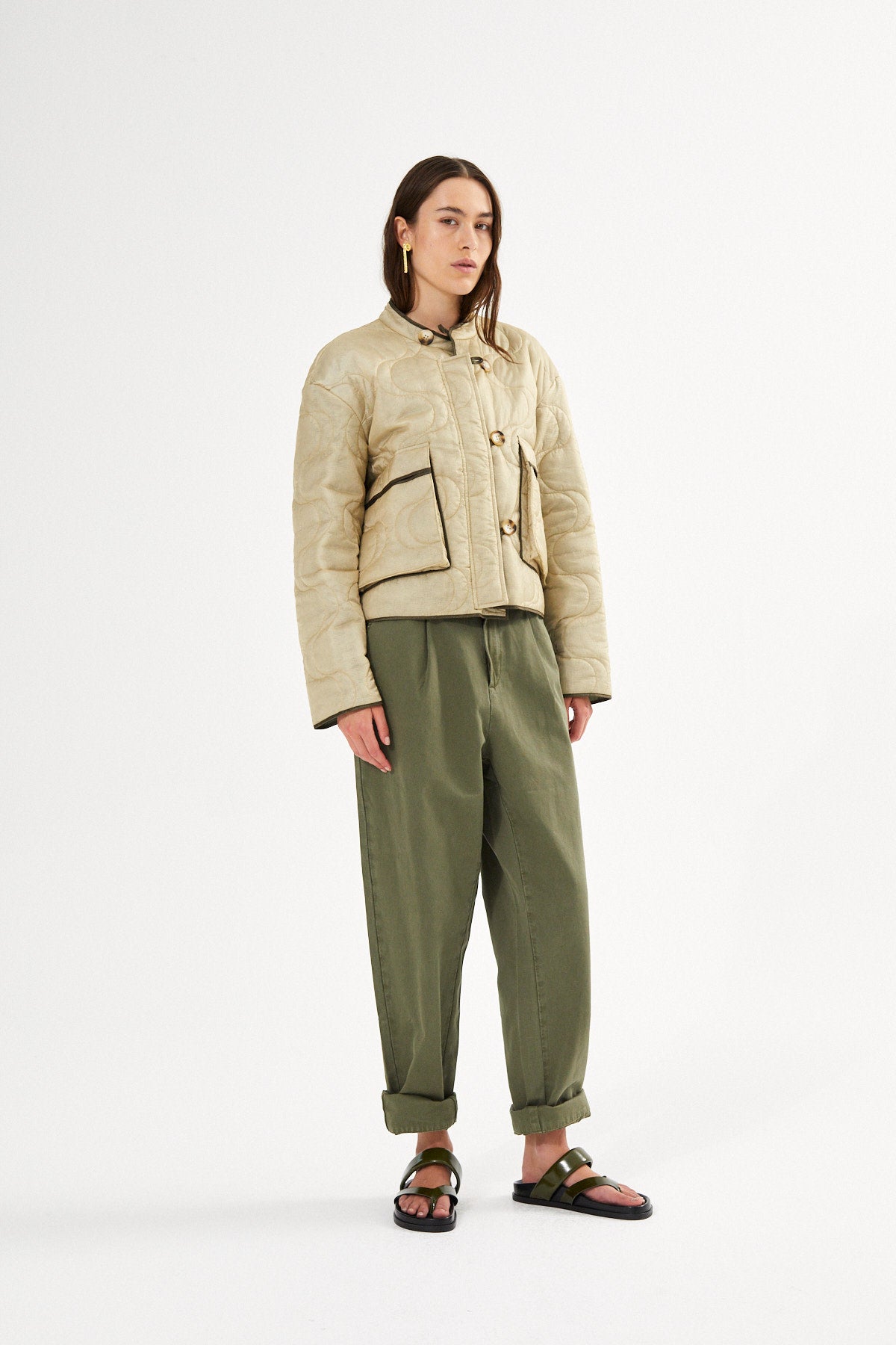 Pastel quilt jacket - Raisa I Sand
