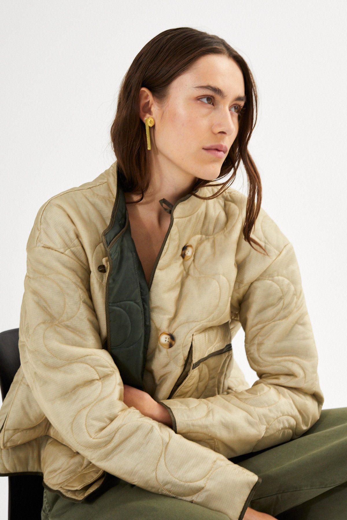 Pastel quilt jacket - Raisa I Sand