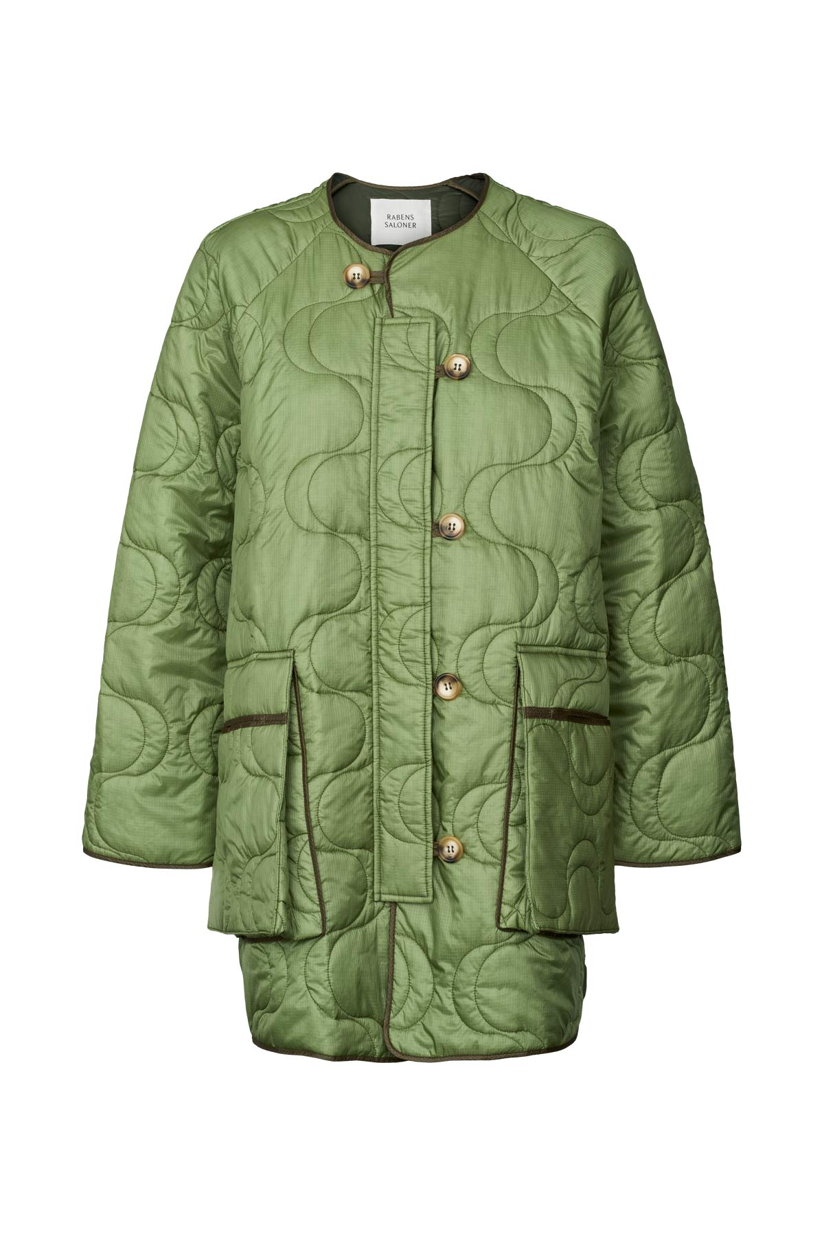 Pastel quilt coat - Rahlin I Stone green