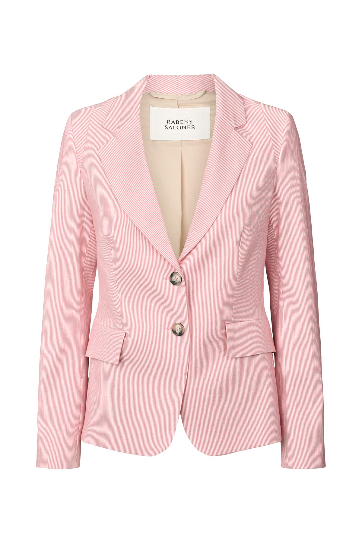 Striped tailoring jacket - Helda I Pink stripe