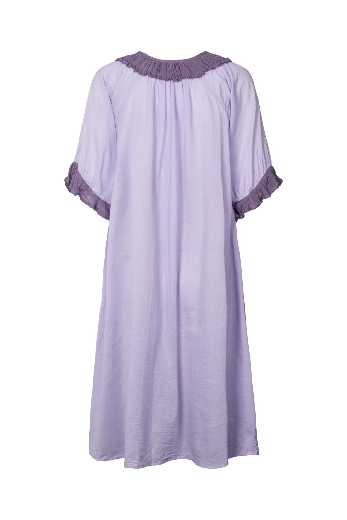 Cotton short angel dress - Dortia I Violet