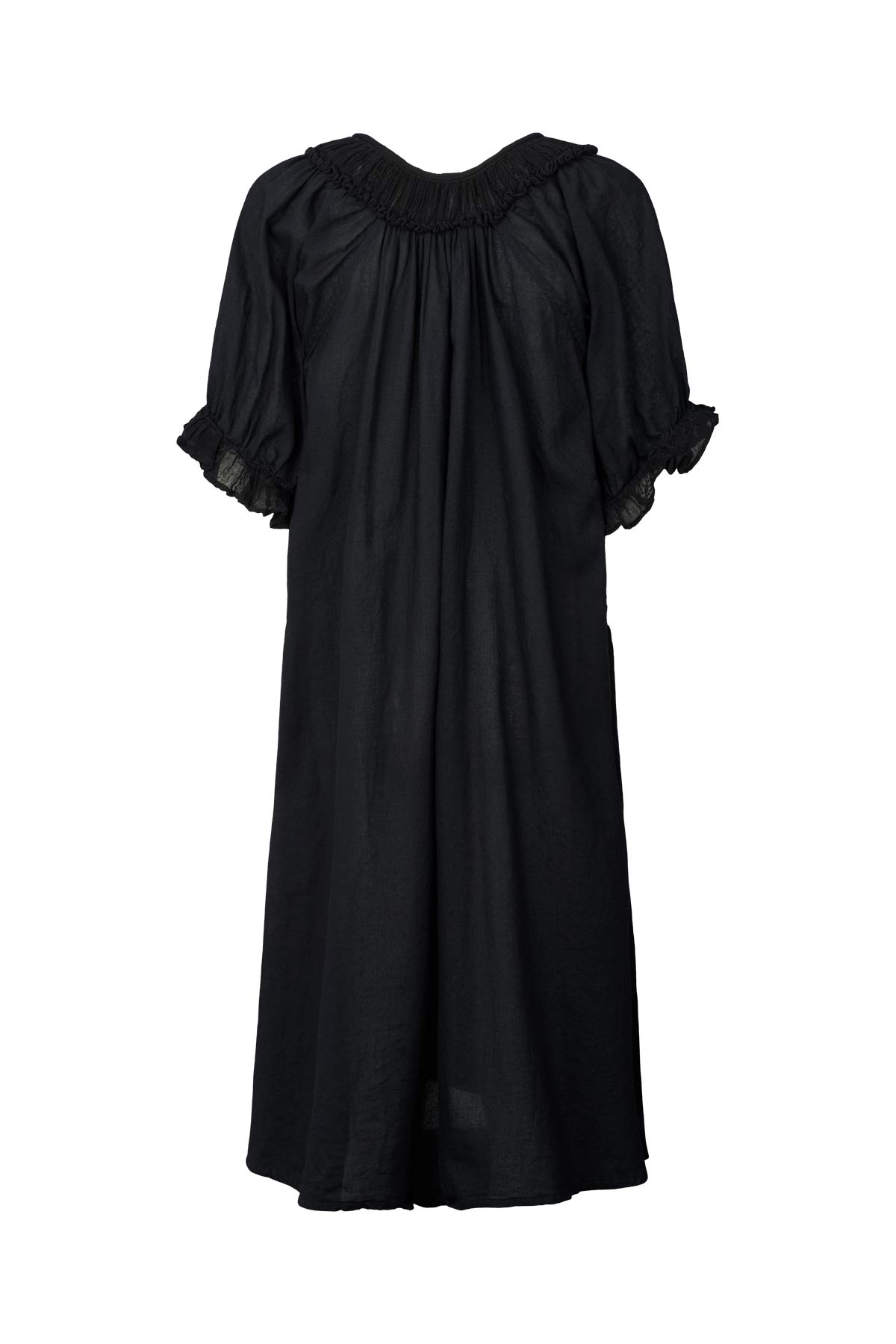Cotton short angel dress - Dortia I Black