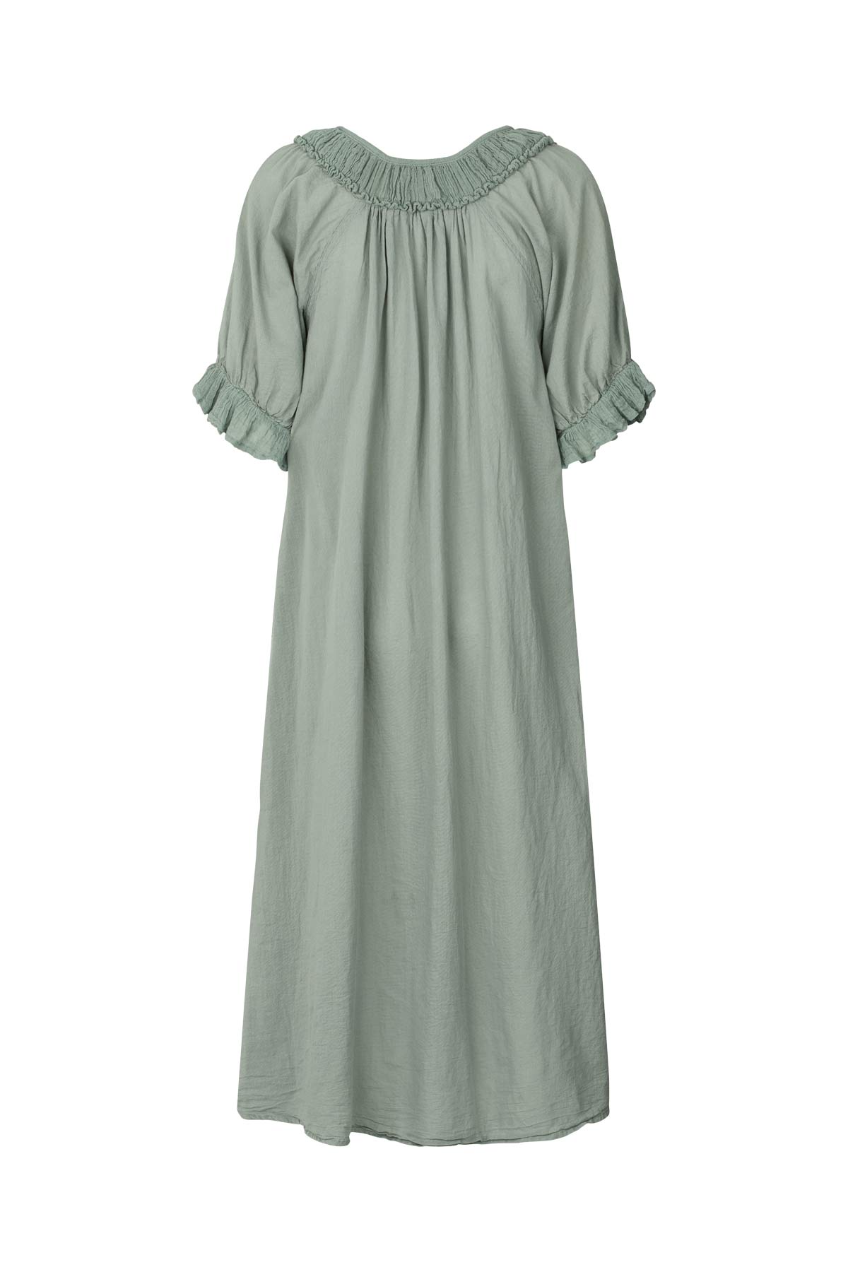 Cotton long angel dress - Dorothea I Sage