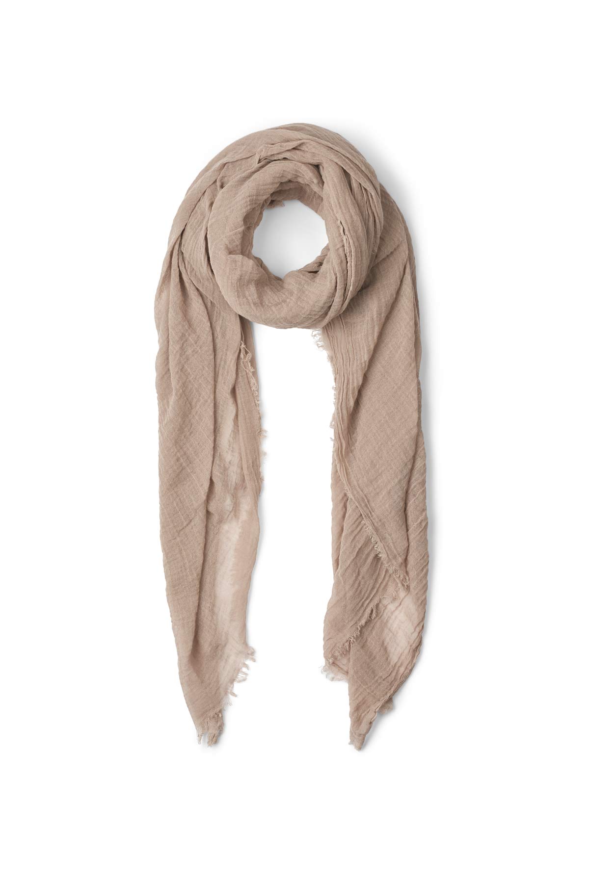 Cotton gauze scarf - Dorde I Caramel