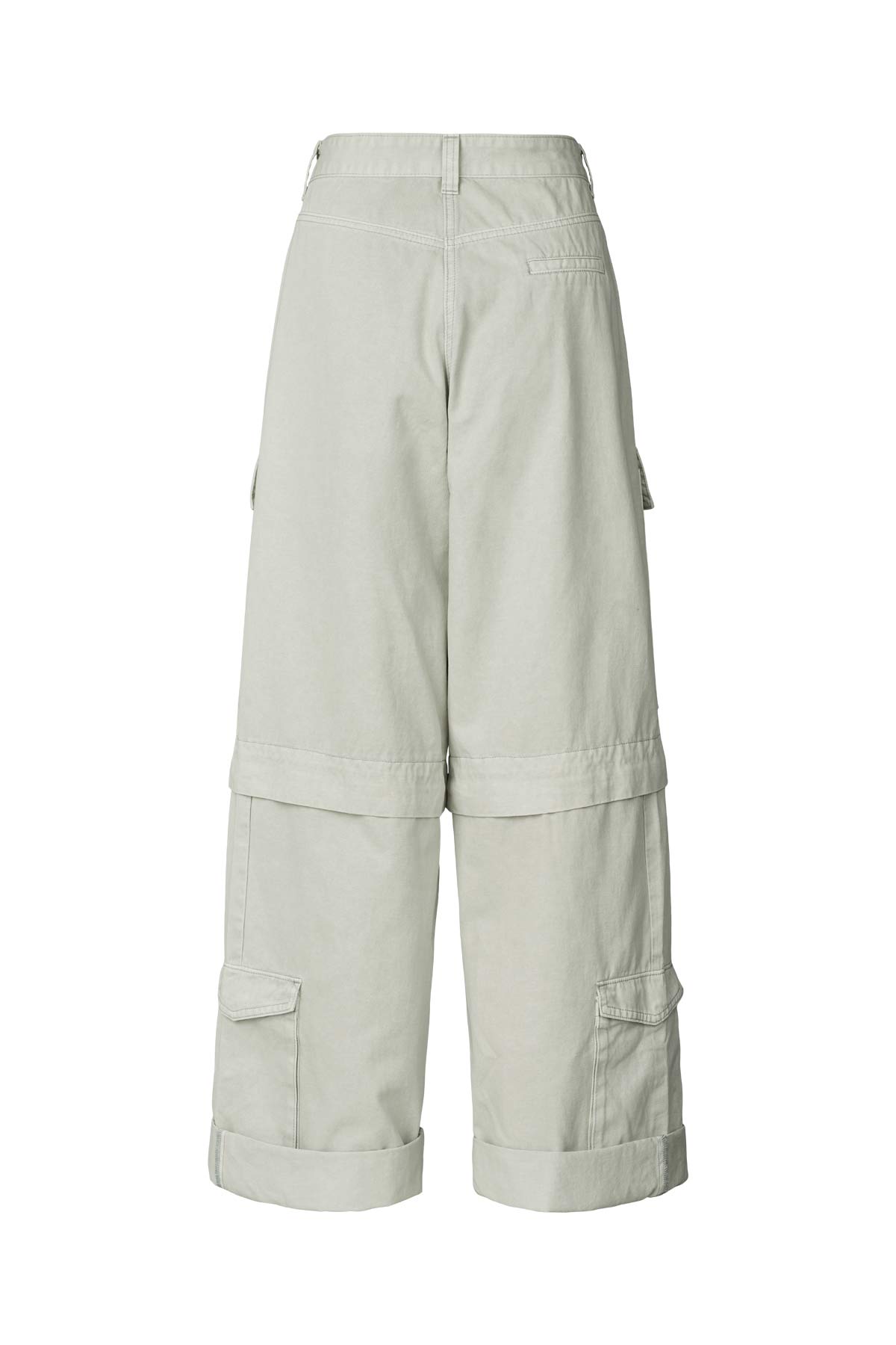 Canvas light cargo pants - Pammi I Grey cloud
