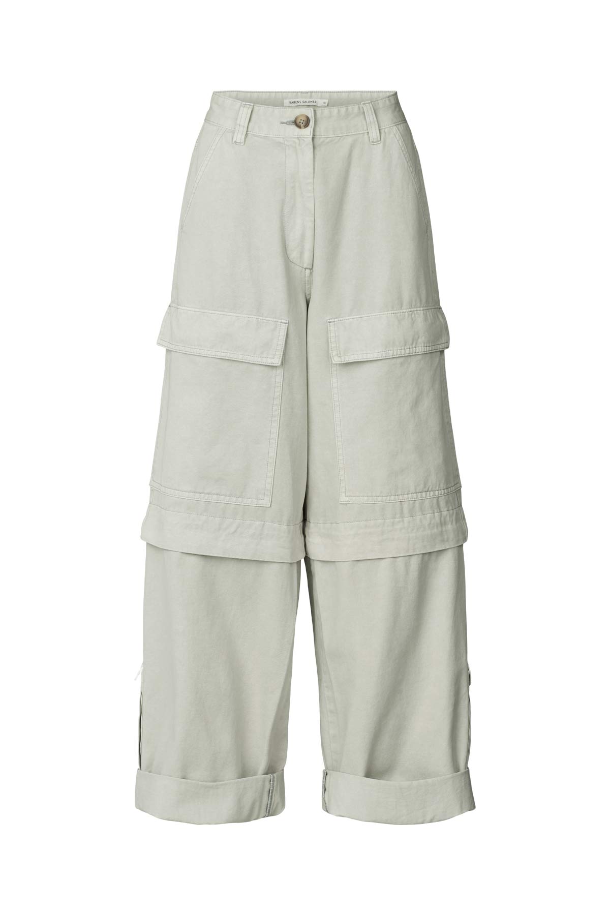 Canvas light cargo pants - Pammi I Grey cloud