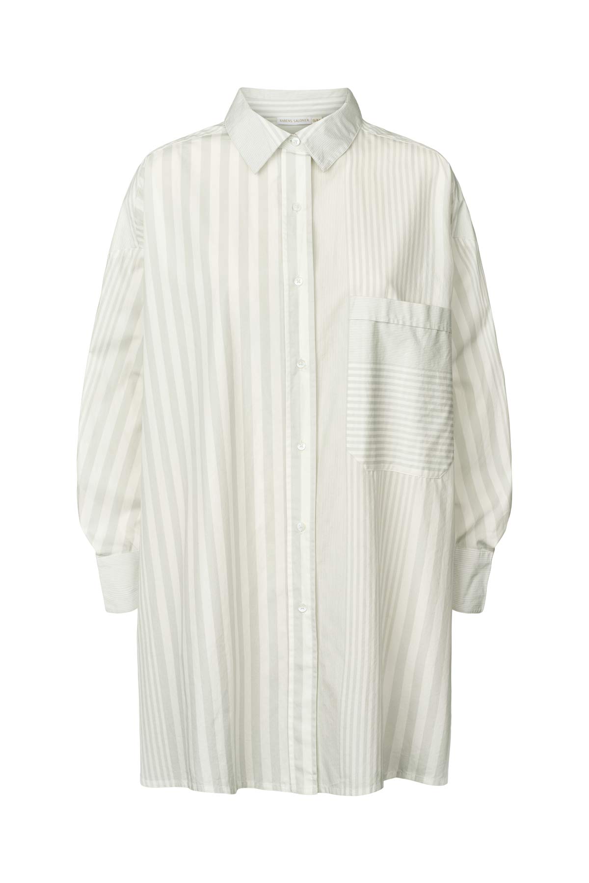 Medley stripe oversized shirt - Bobbie I Dirty chalk stripe