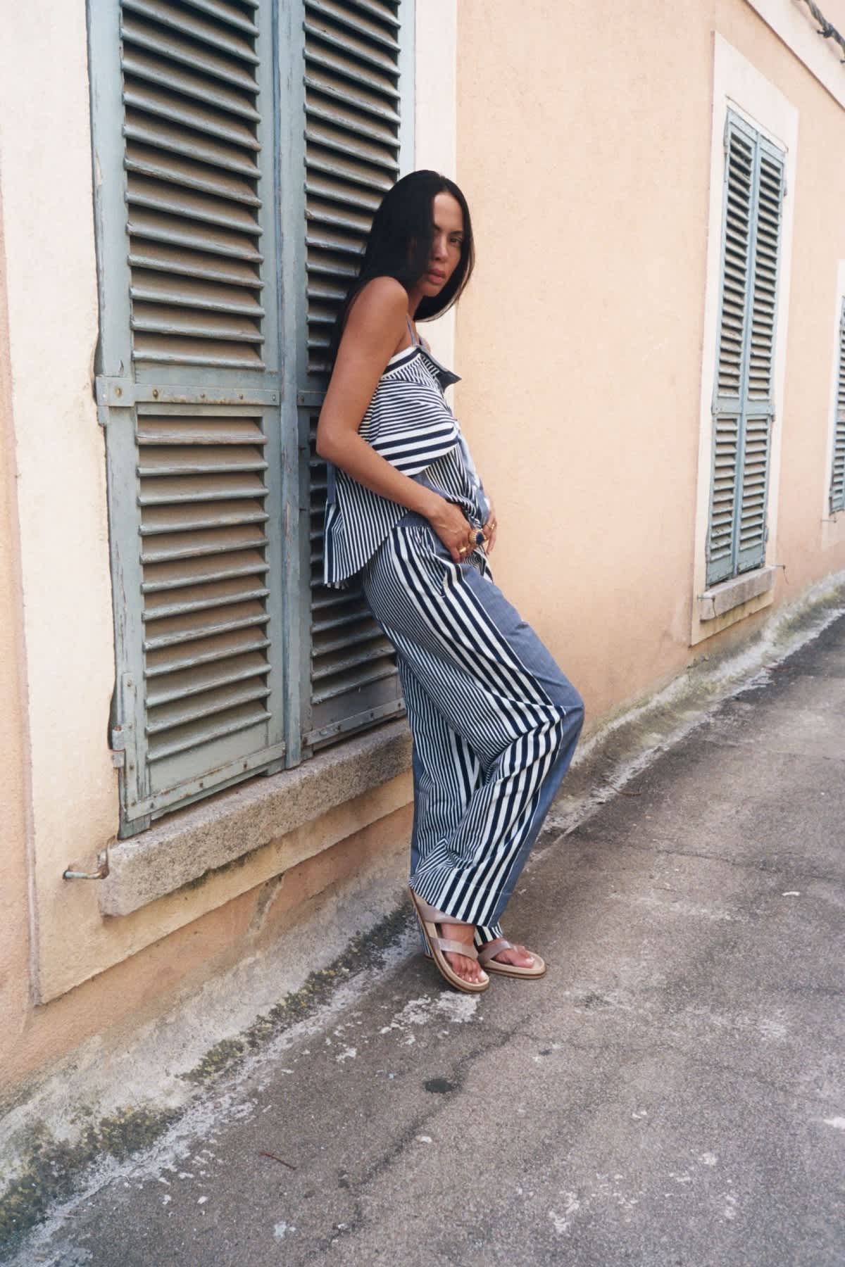 Medley stripe pants - Blue I Navy stripe