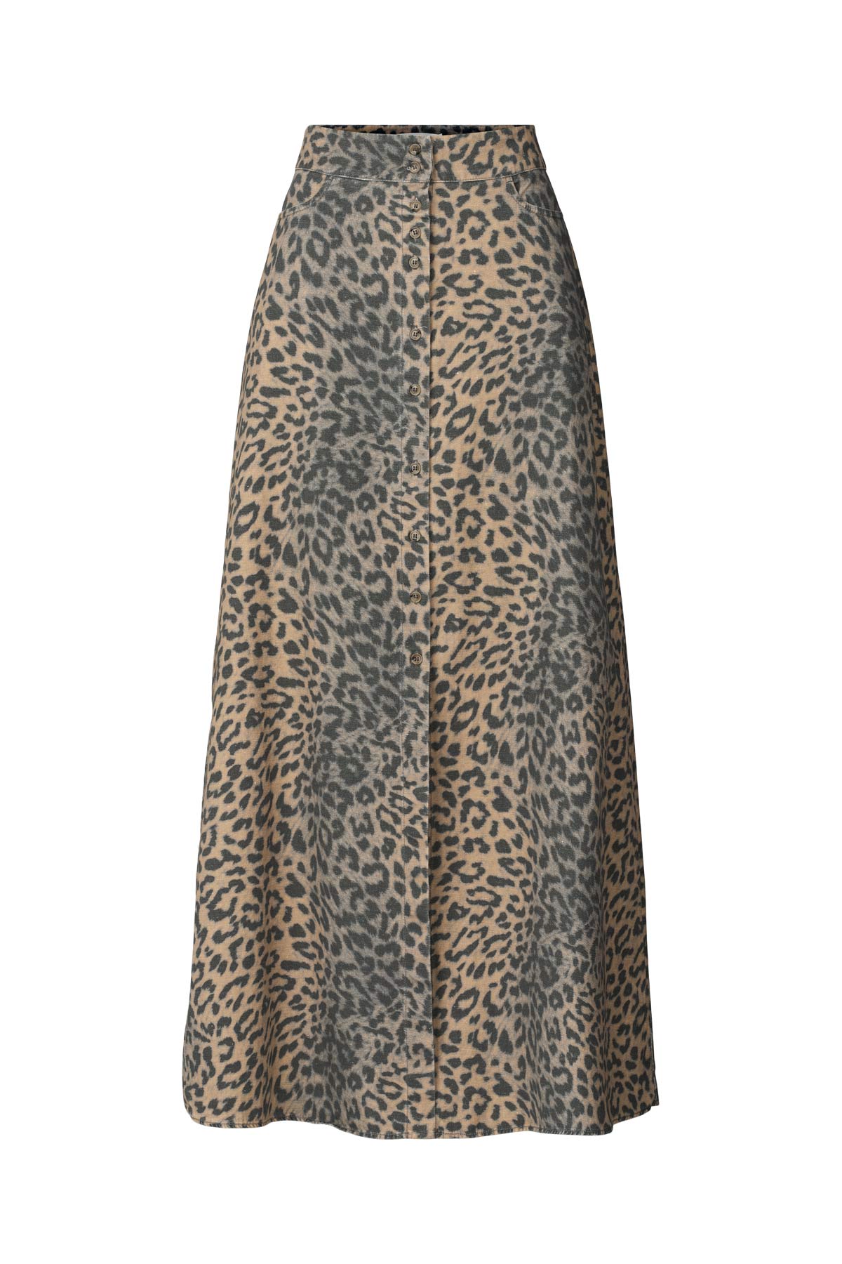 Leopard print button skirt - Natja I Leopard