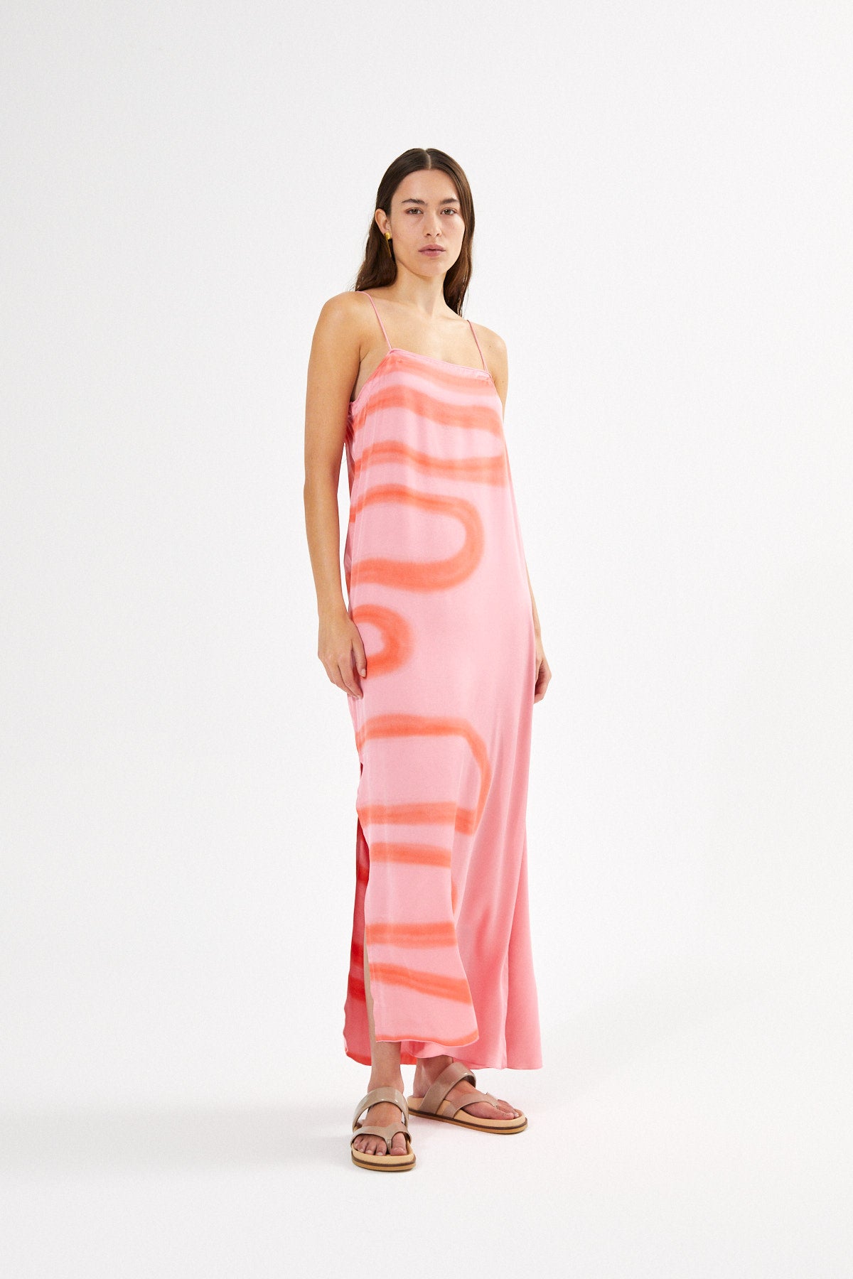 Fluid camisole dress - Laurette I Ash combo