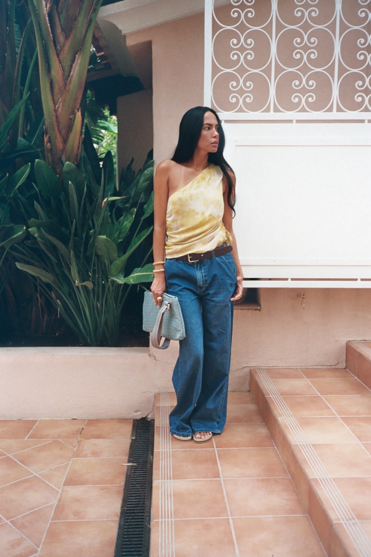 Fusion one shoulder top - Ginna I Lemon combo