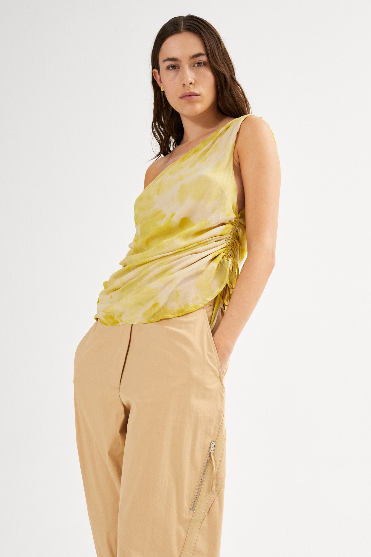 Fusion one shoulder top - Ginna I Lemon combo