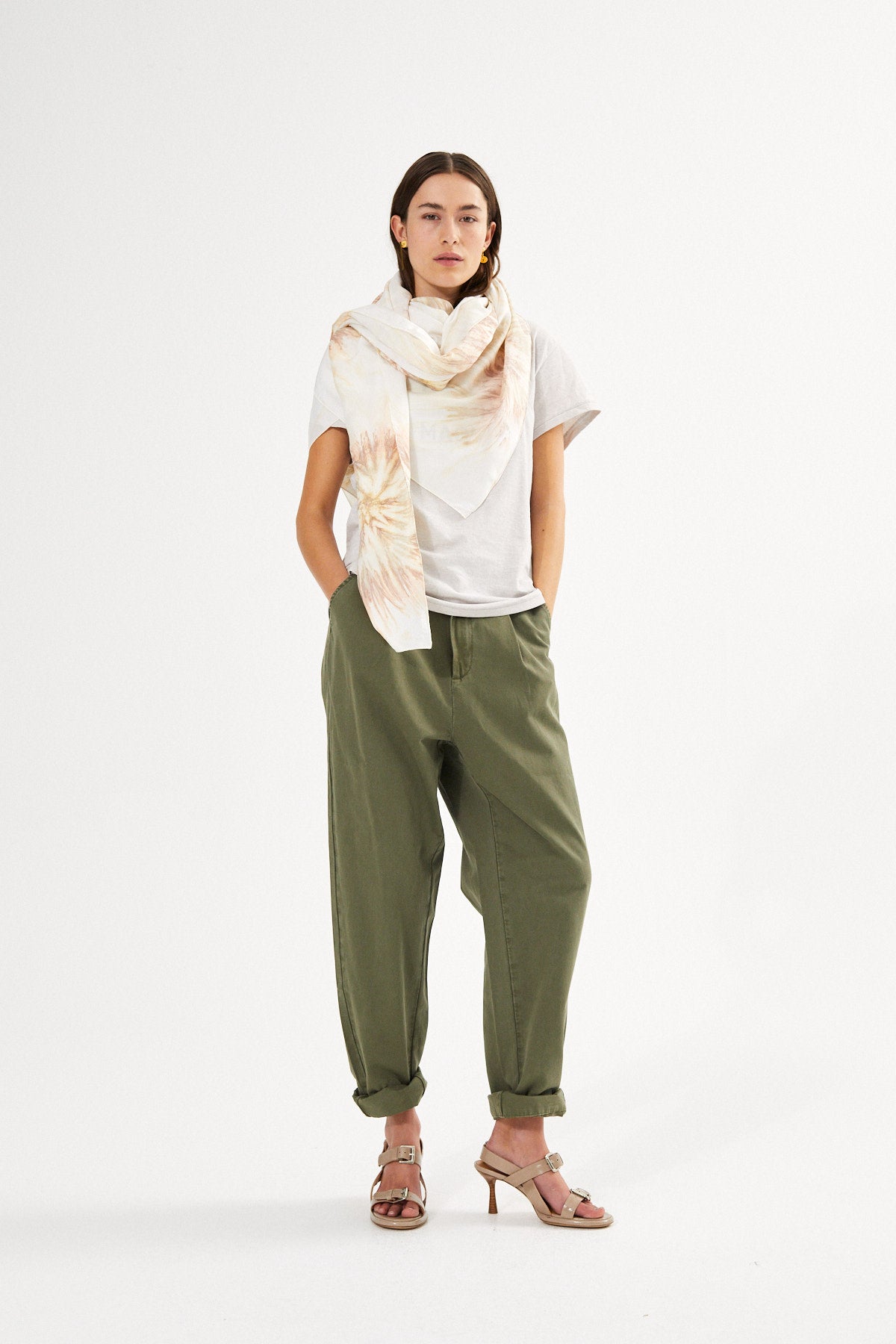 Cartwheel large scarff - Merete I Seashell combo