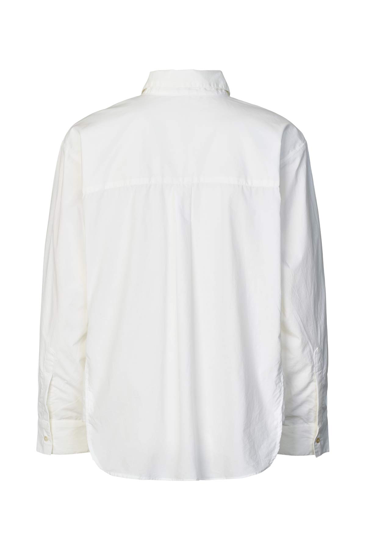 Poplin side gather shirt - Djana I White