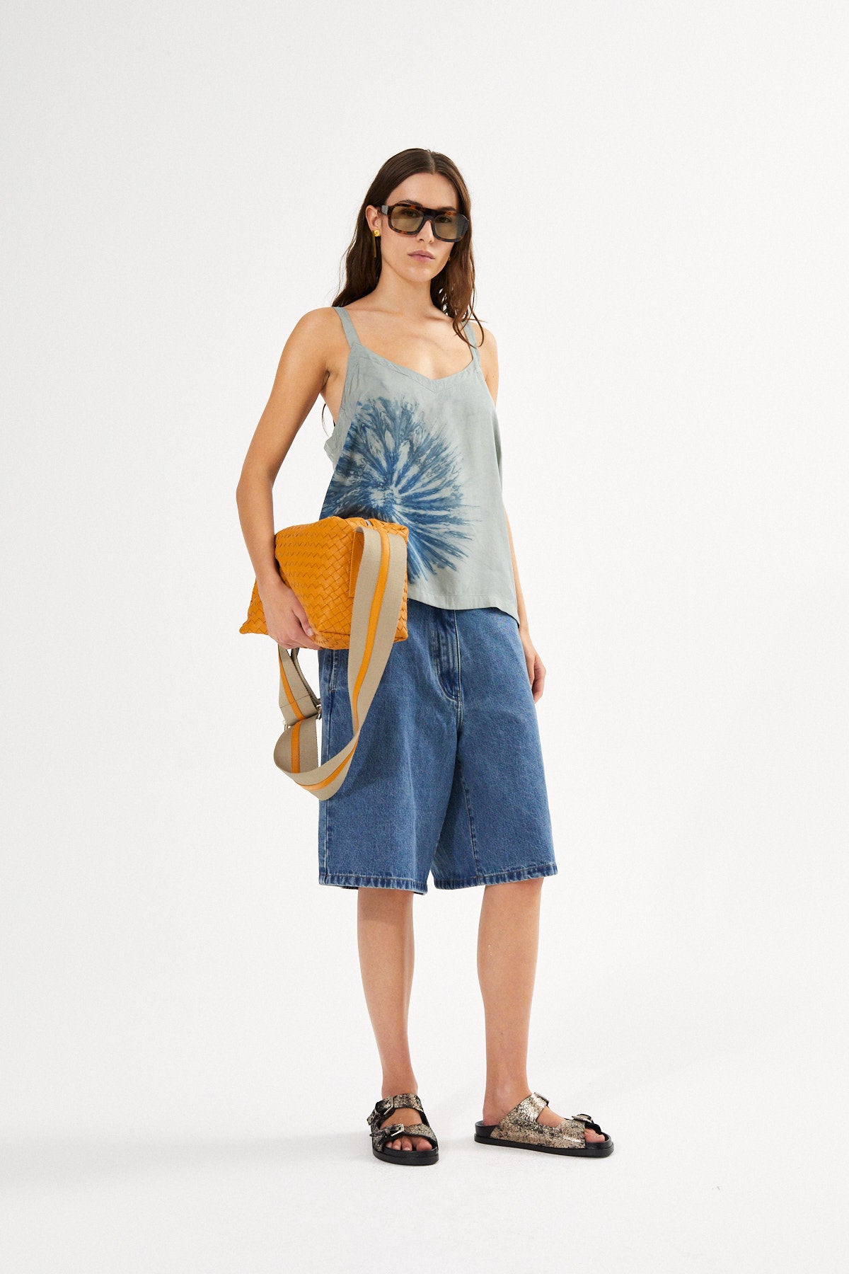 Basket weave leather bag - Sigi I Blush