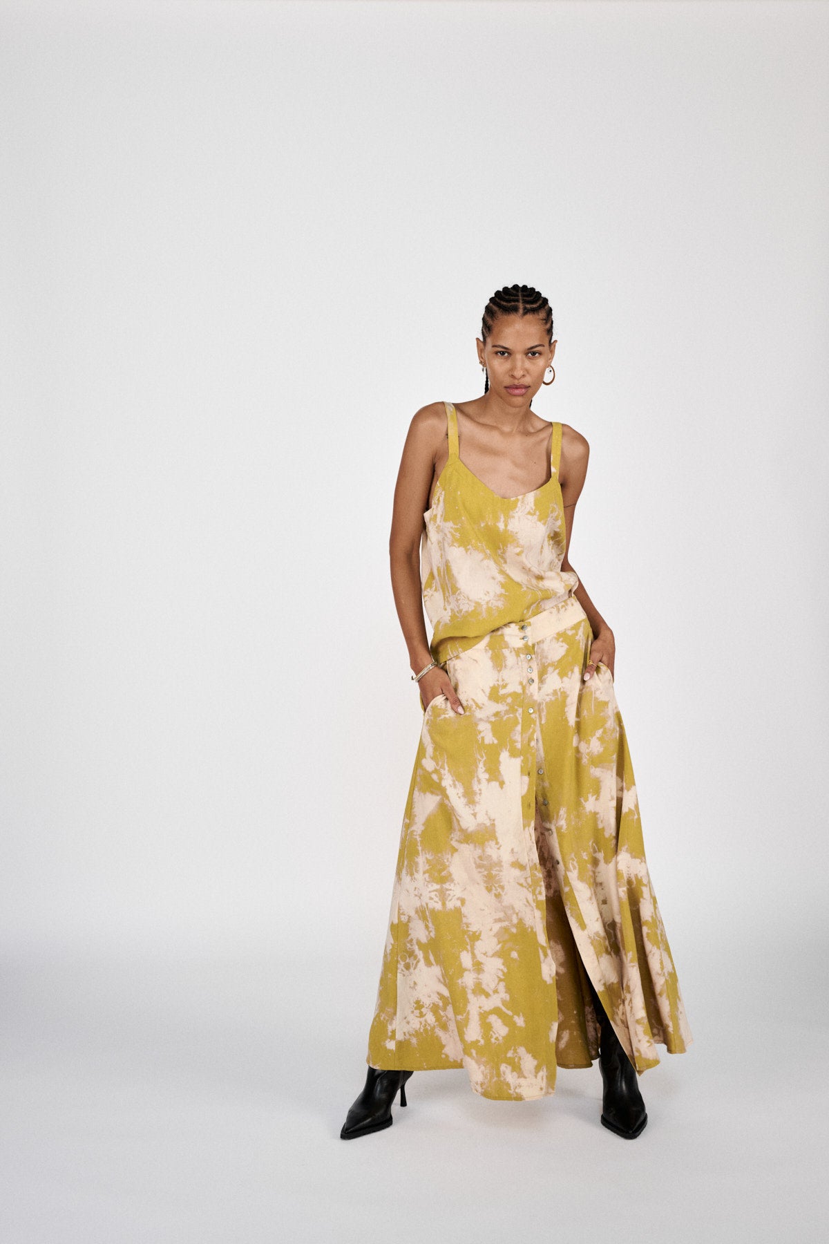 Maisa - Misty camisole top I Golden mustard combo